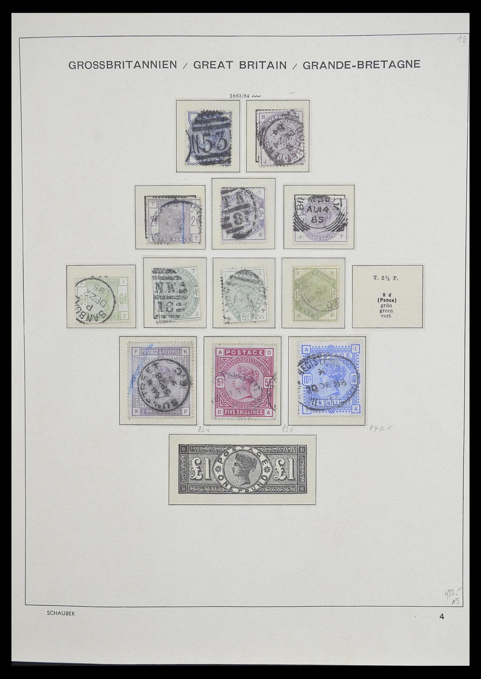 33250 006 - Postzegelverzameling 33250 Engeland 1841-1995.