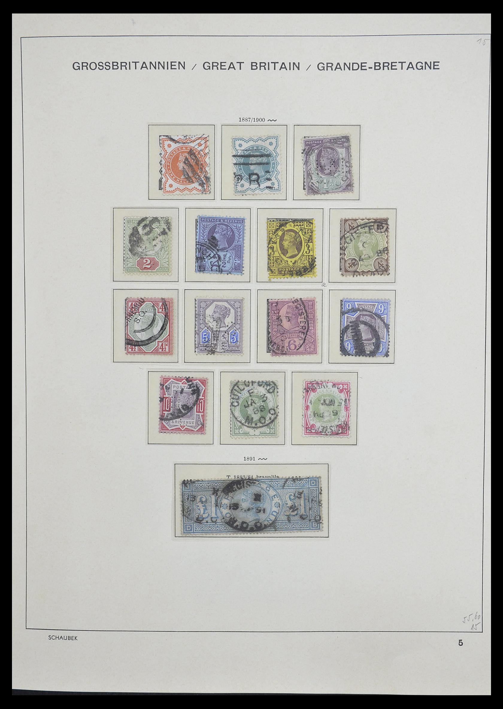 33250 008 - Postzegelverzameling 33250 Engeland 1841-1995.