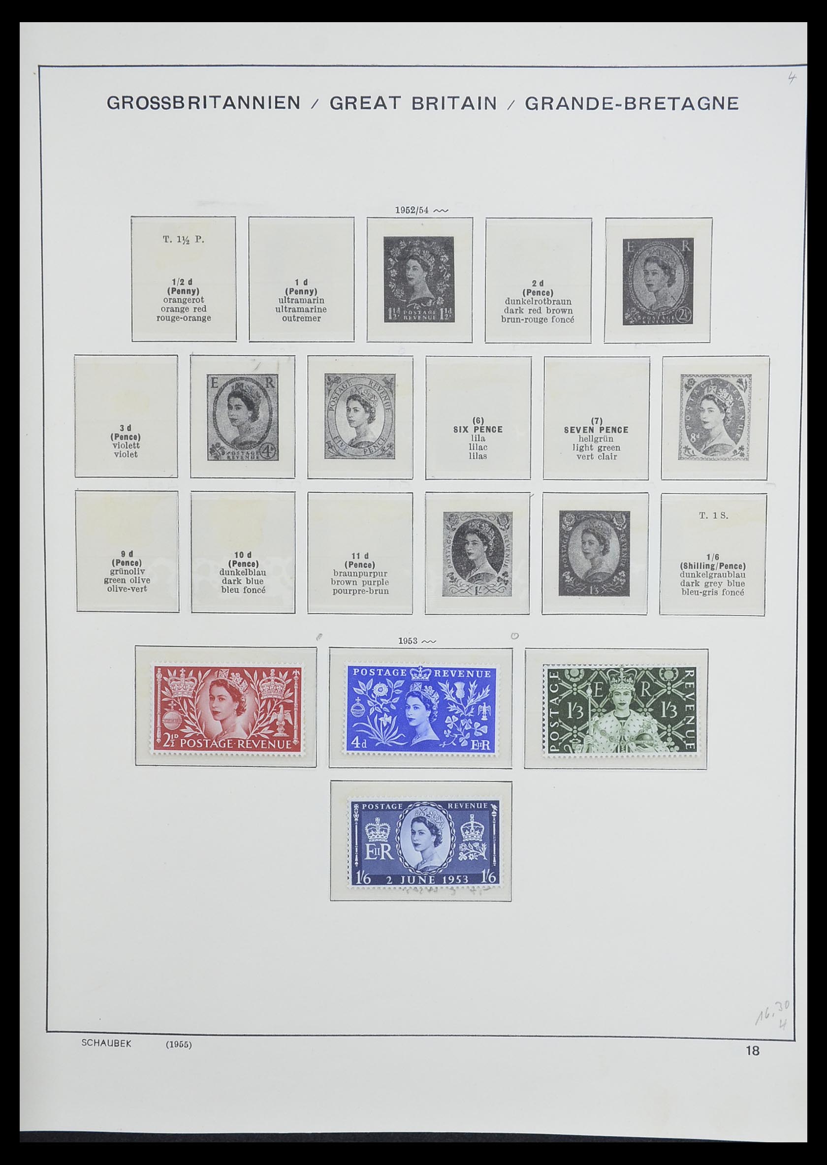 33250 019 - Postzegelverzameling 33250 Engeland 1841-1995.