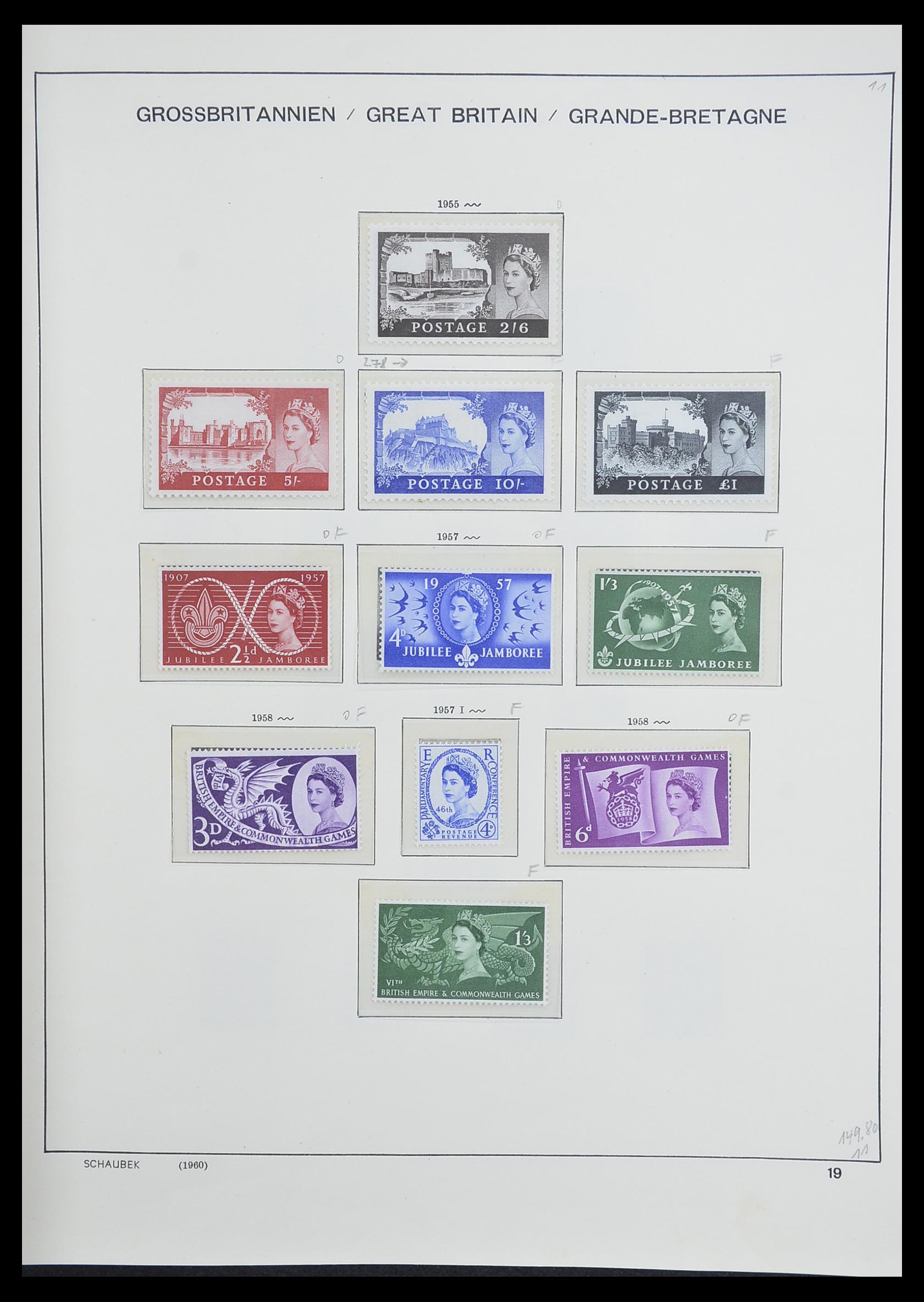 33250 021 - Postzegelverzameling 33250 Engeland 1841-1995.
