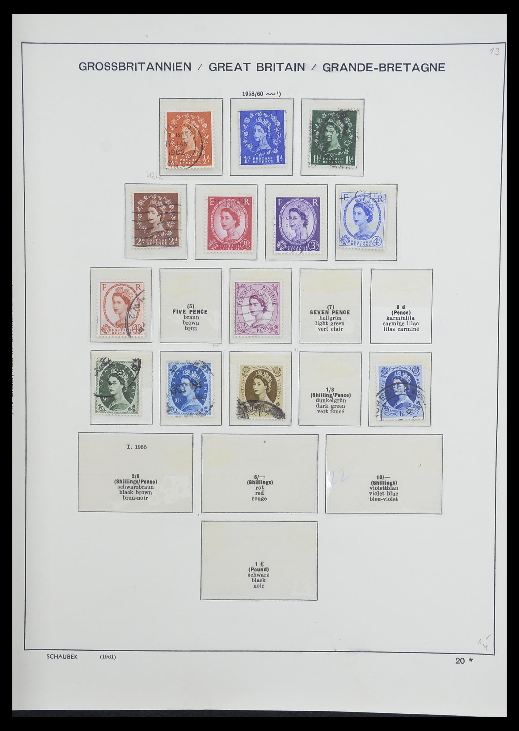 33250 023 - Postzegelverzameling 33250 Engeland 1841-1995.