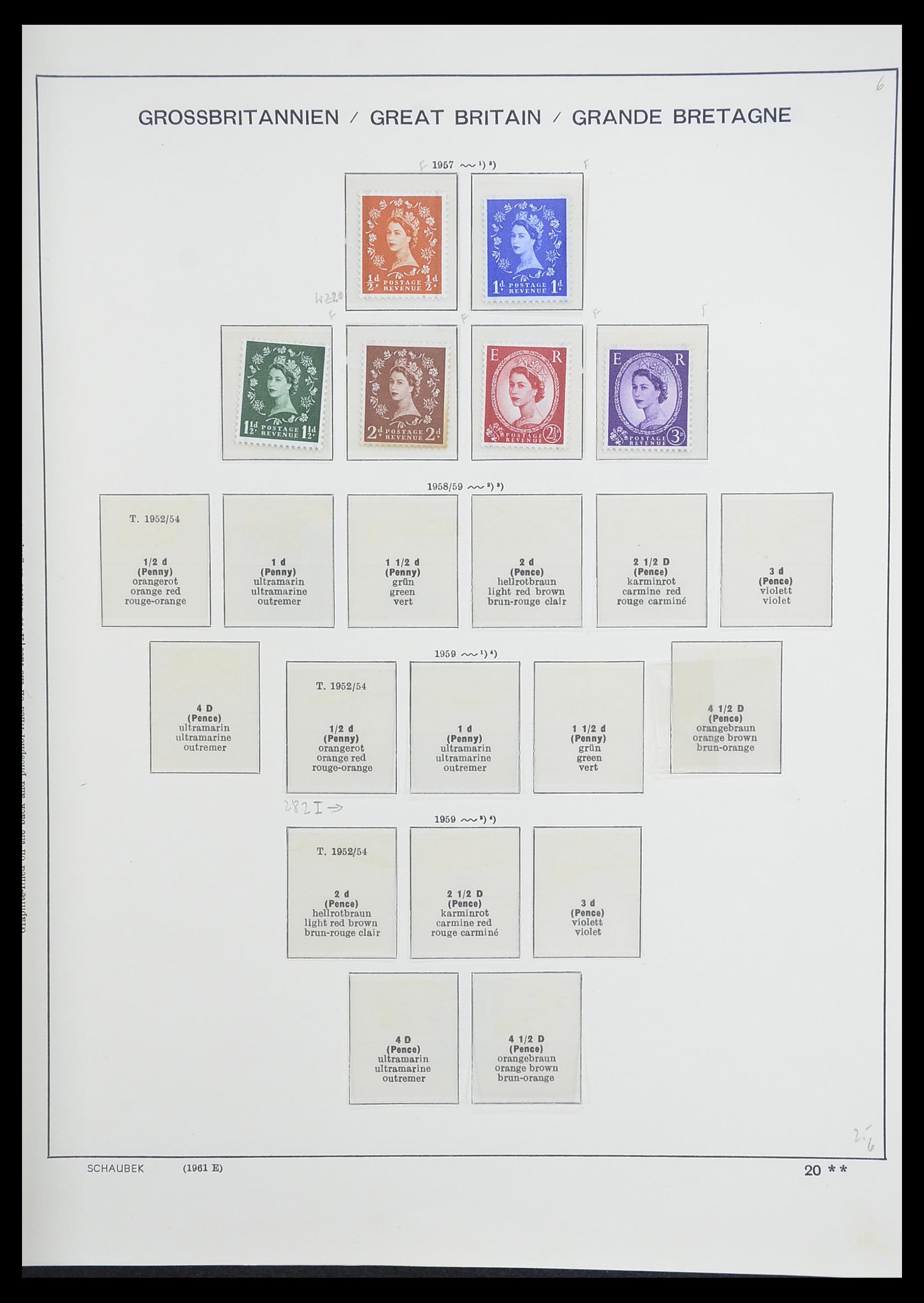 33250 024 - Postzegelverzameling 33250 Engeland 1841-1995.