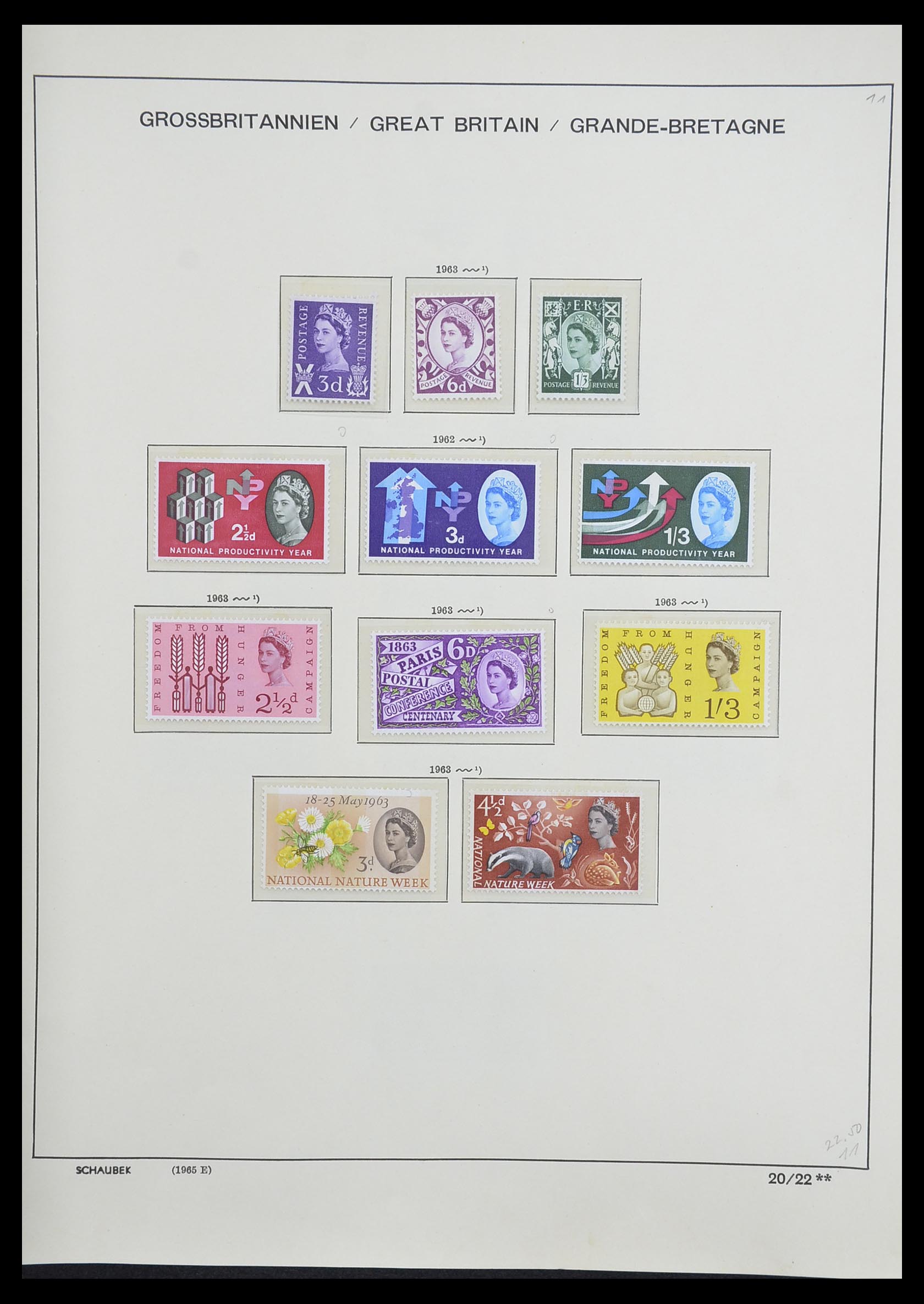 33250 028 - Postzegelverzameling 33250 Engeland 1841-1995.