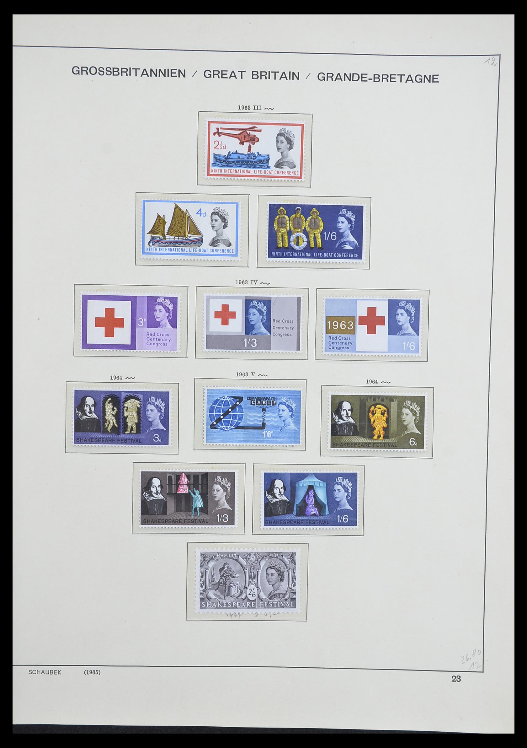 33250 029 - Postzegelverzameling 33250 Engeland 1841-1995.