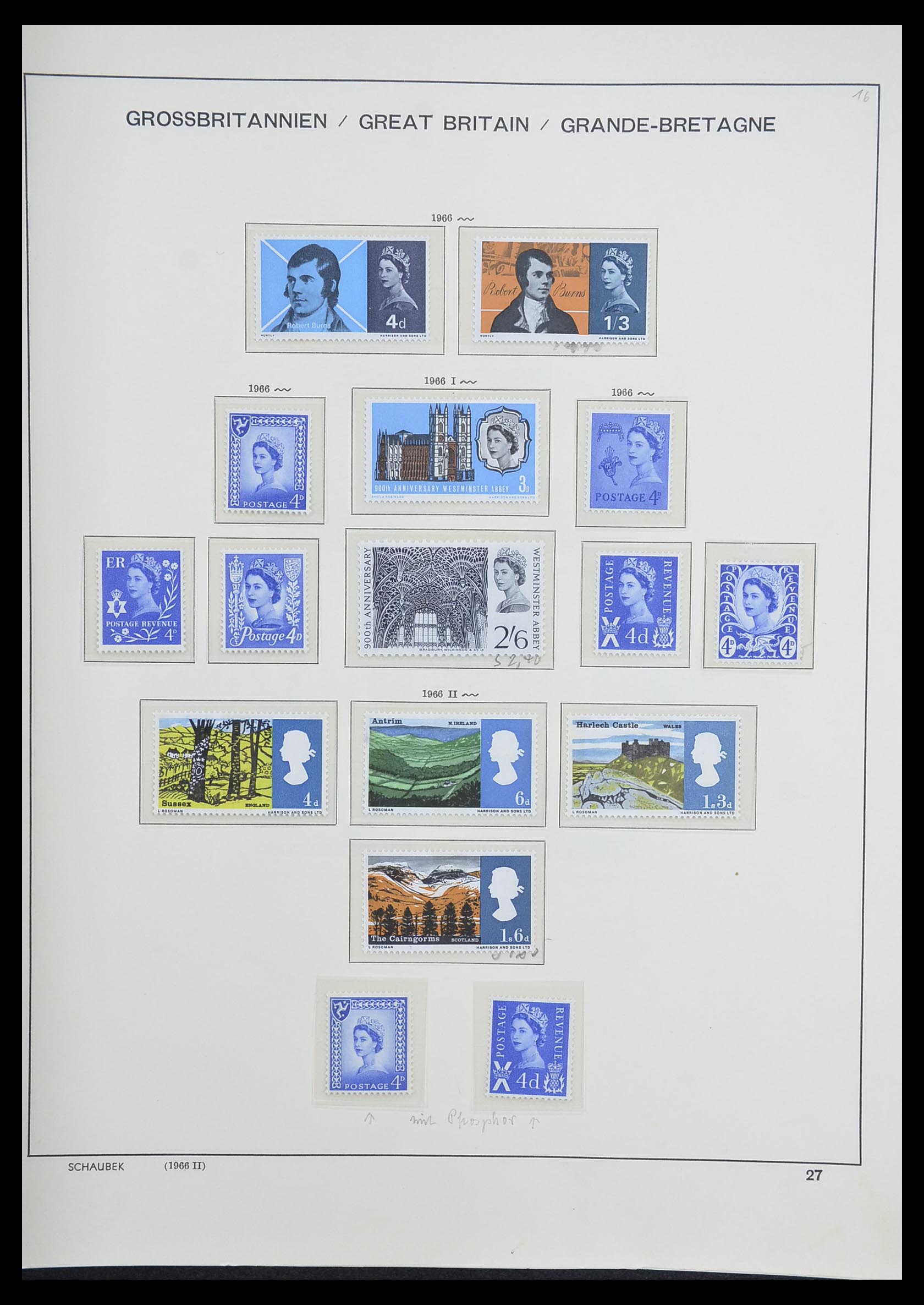 33250 037 - Postzegelverzameling 33250 Engeland 1841-1995.