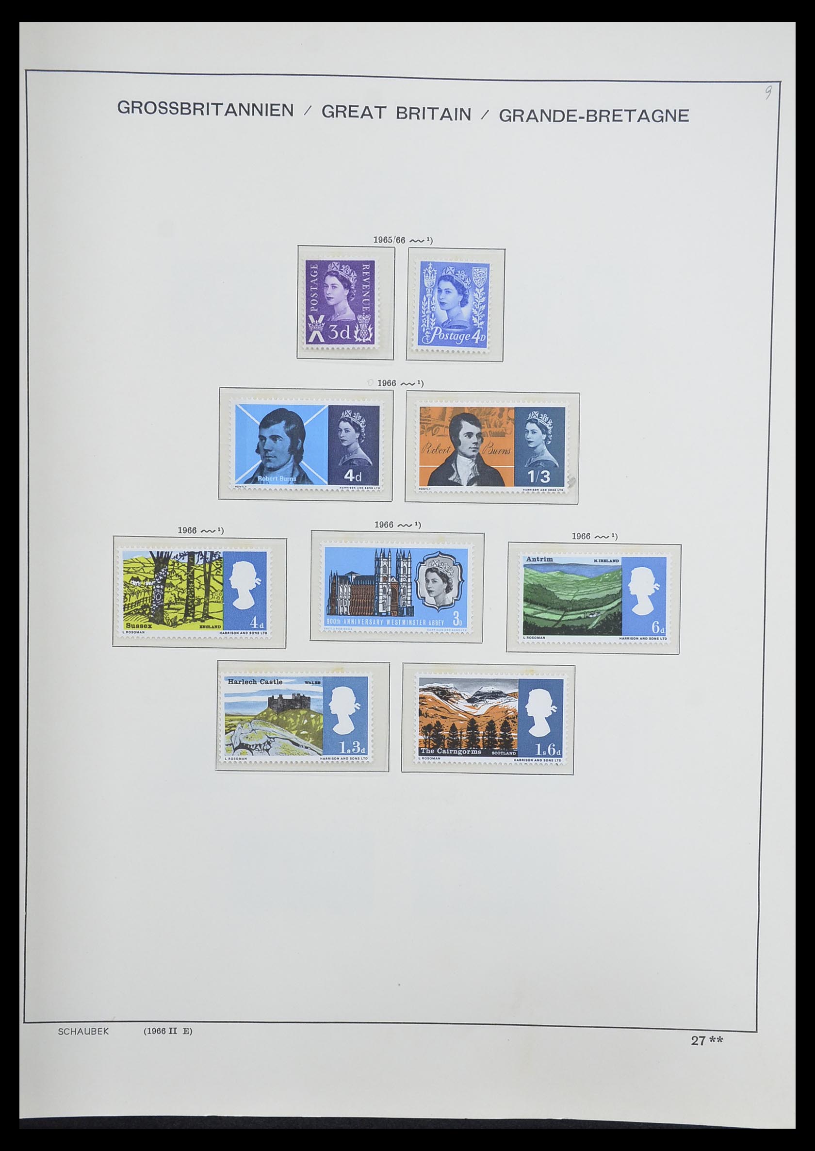 33250 038 - Postzegelverzameling 33250 Engeland 1841-1995.