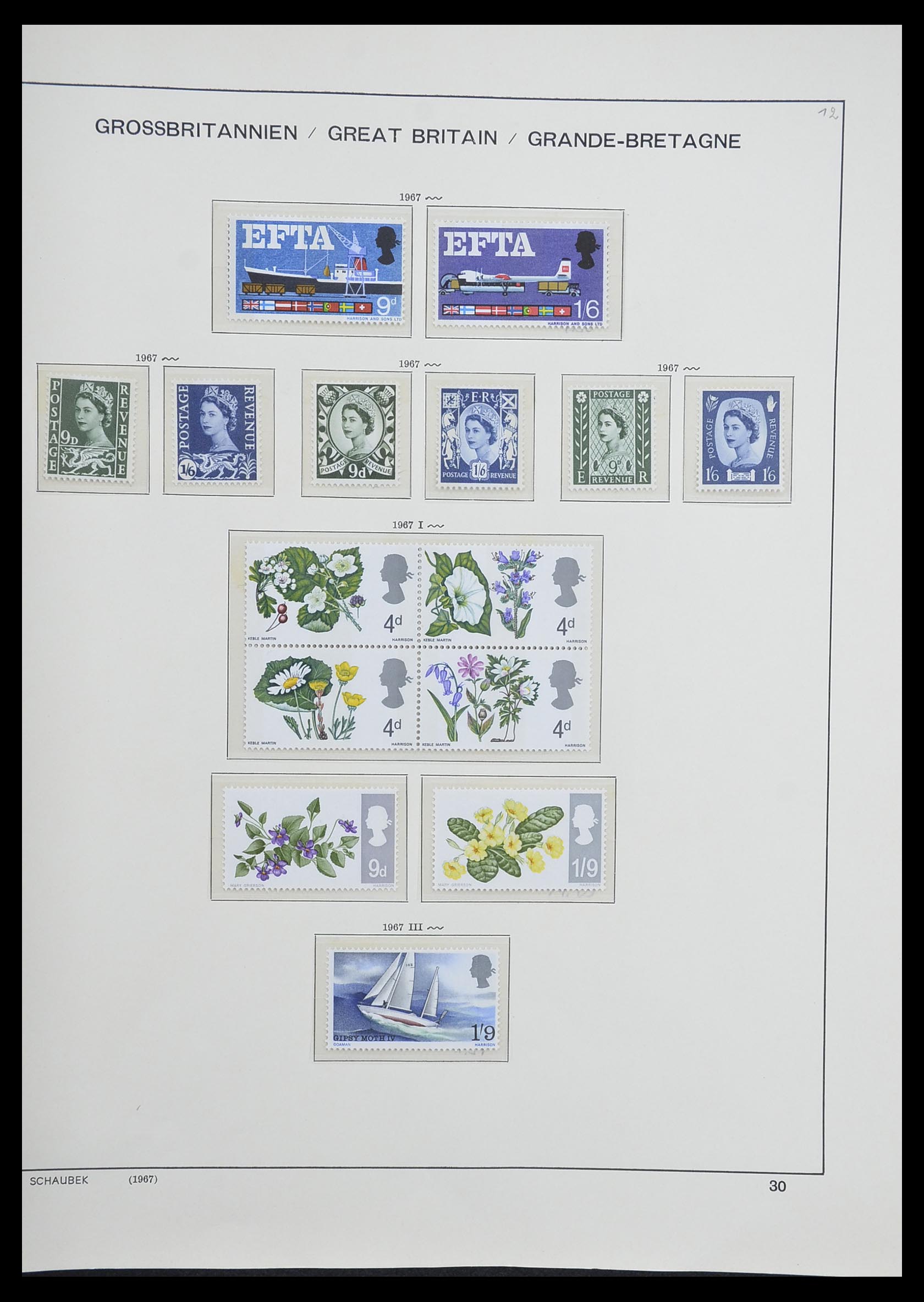 33250 043 - Postzegelverzameling 33250 Engeland 1841-1995.