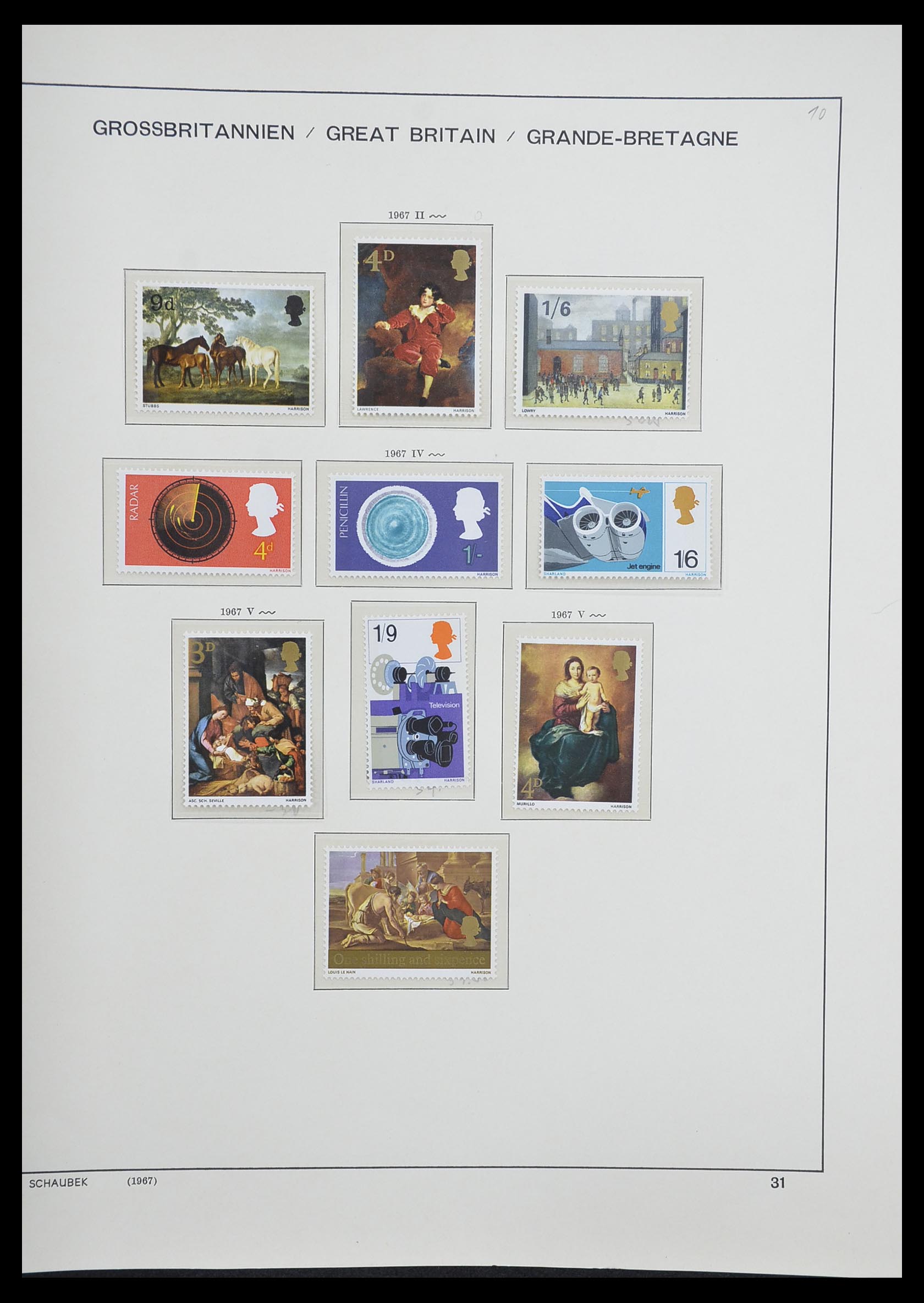 33250 044 - Postzegelverzameling 33250 Engeland 1841-1995.