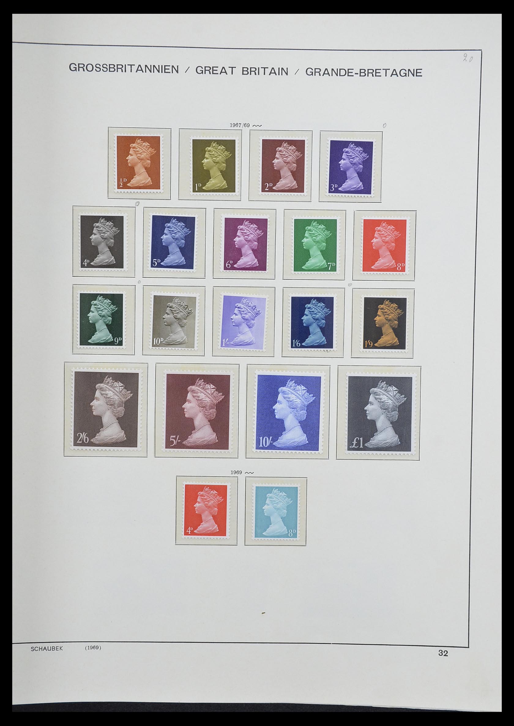 33250 045 - Postzegelverzameling 33250 Engeland 1841-1995.