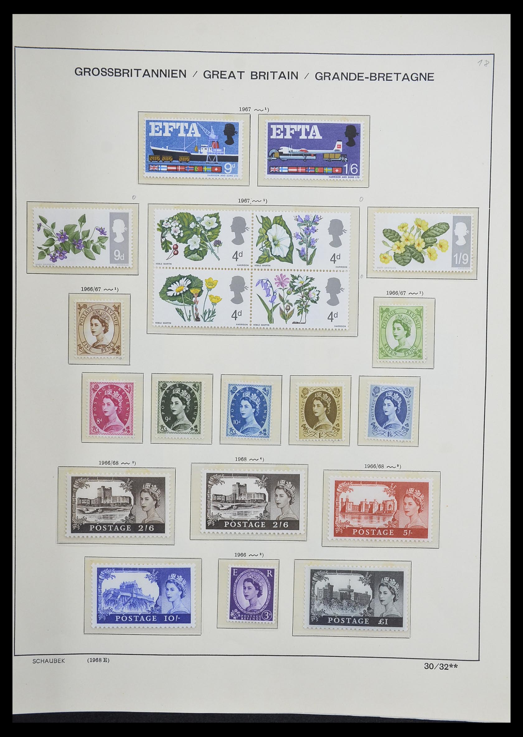 33250 046 - Postzegelverzameling 33250 Engeland 1841-1995.