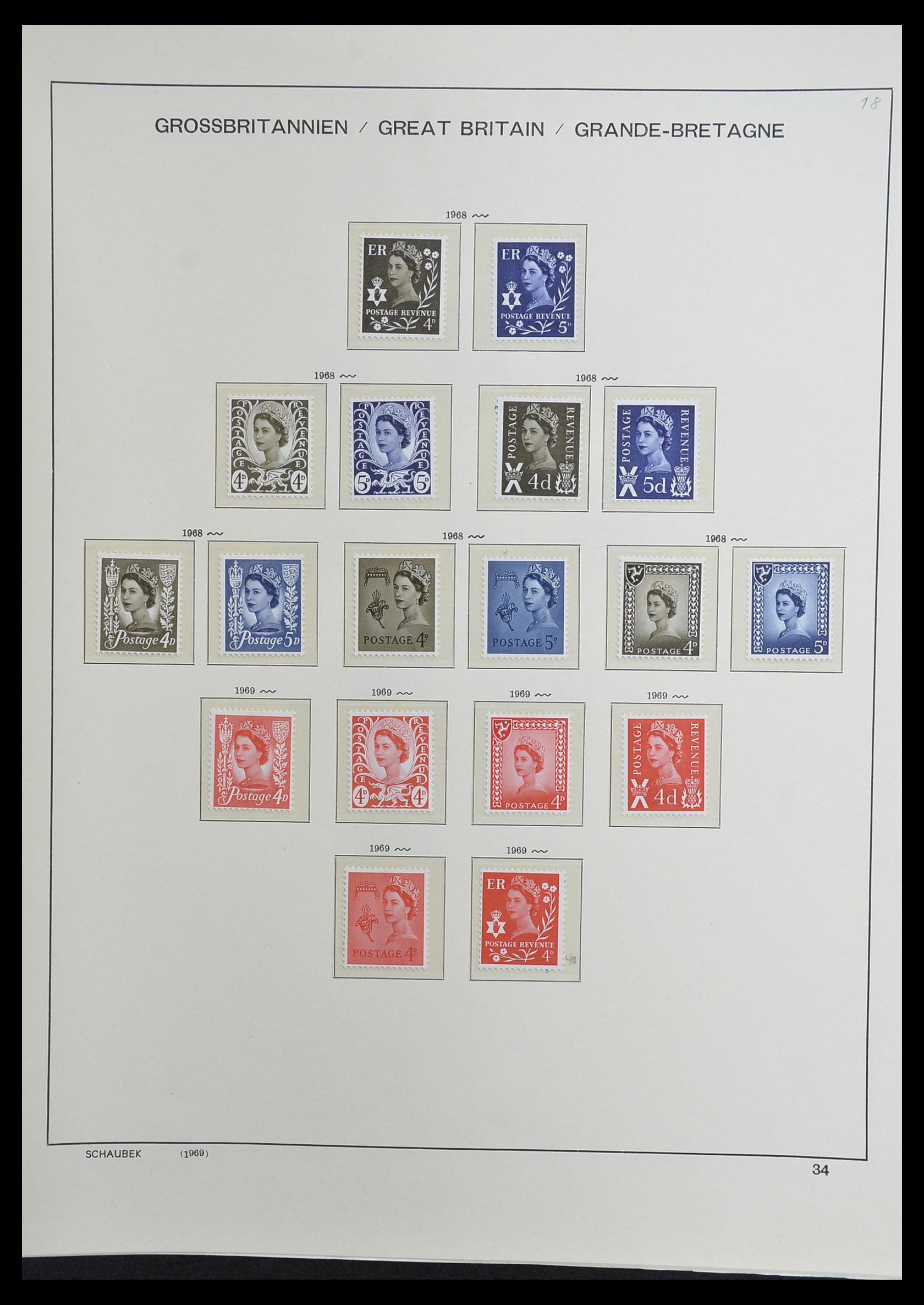 33250 049 - Postzegelverzameling 33250 Engeland 1841-1995.