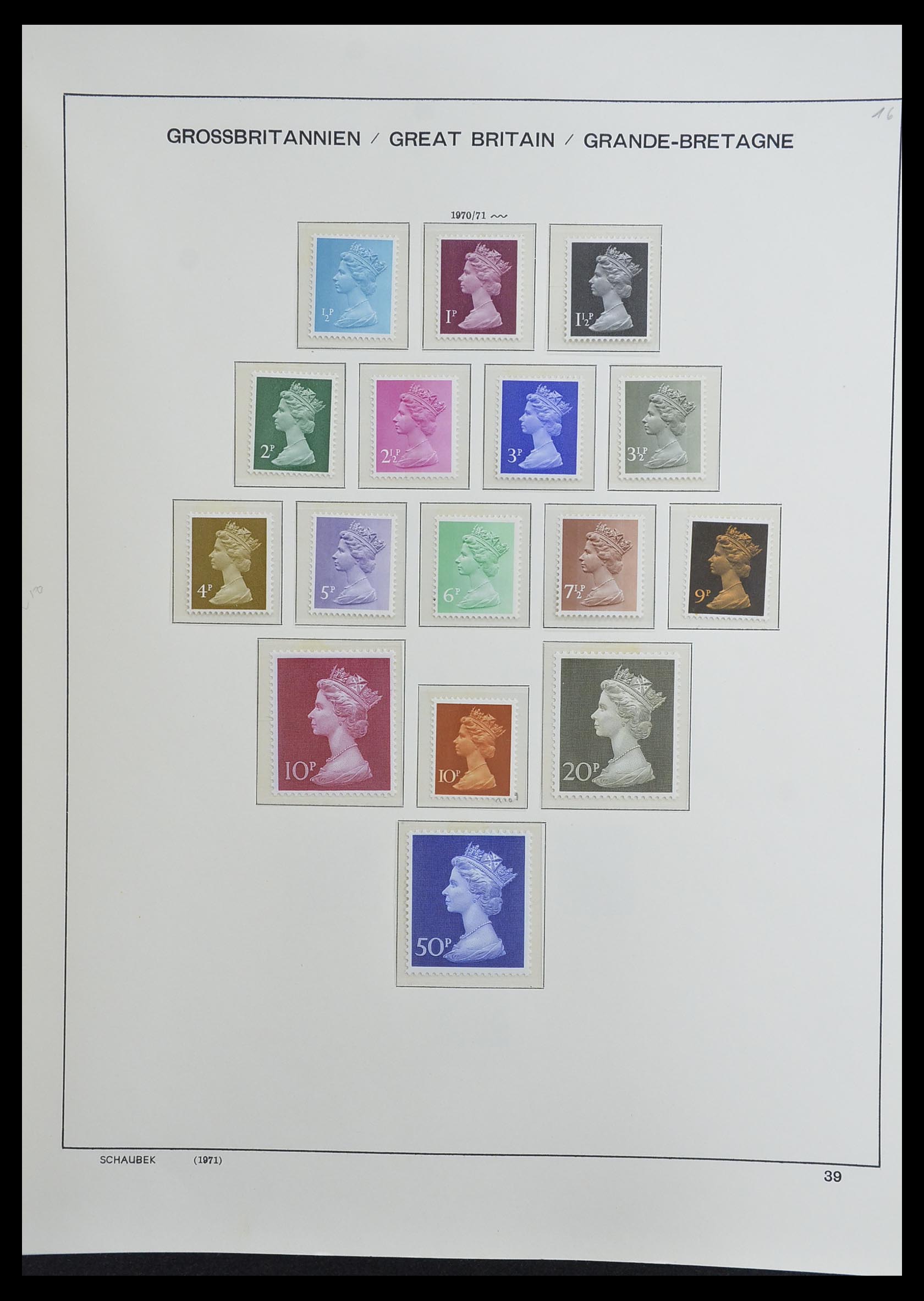 33250 055 - Postzegelverzameling 33250 Engeland 1841-1995.