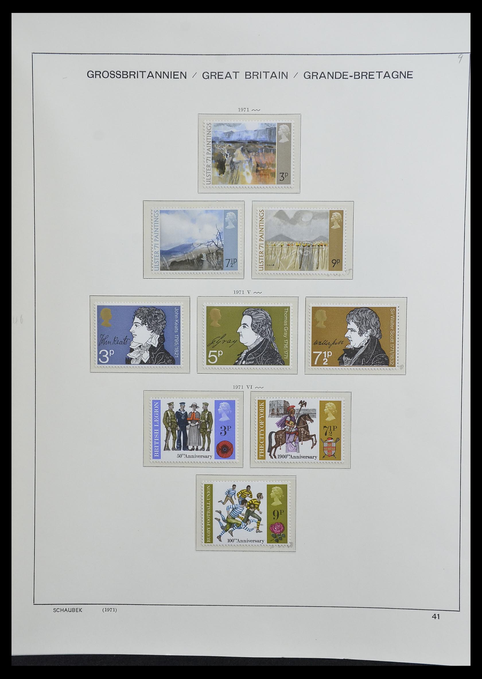 33250 057 - Postzegelverzameling 33250 Engeland 1841-1995.