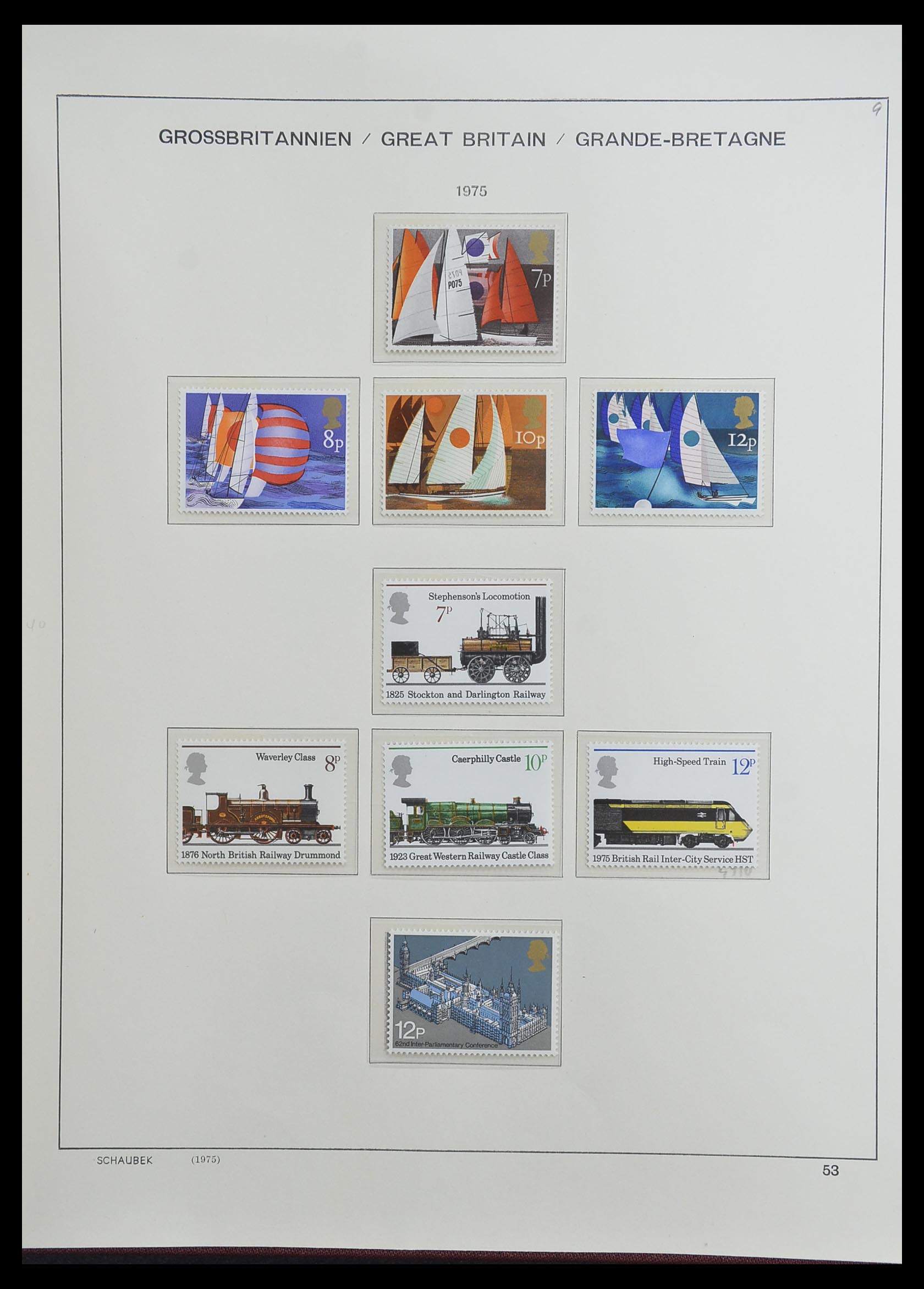 33250 074 - Postzegelverzameling 33250 Engeland 1841-1995.