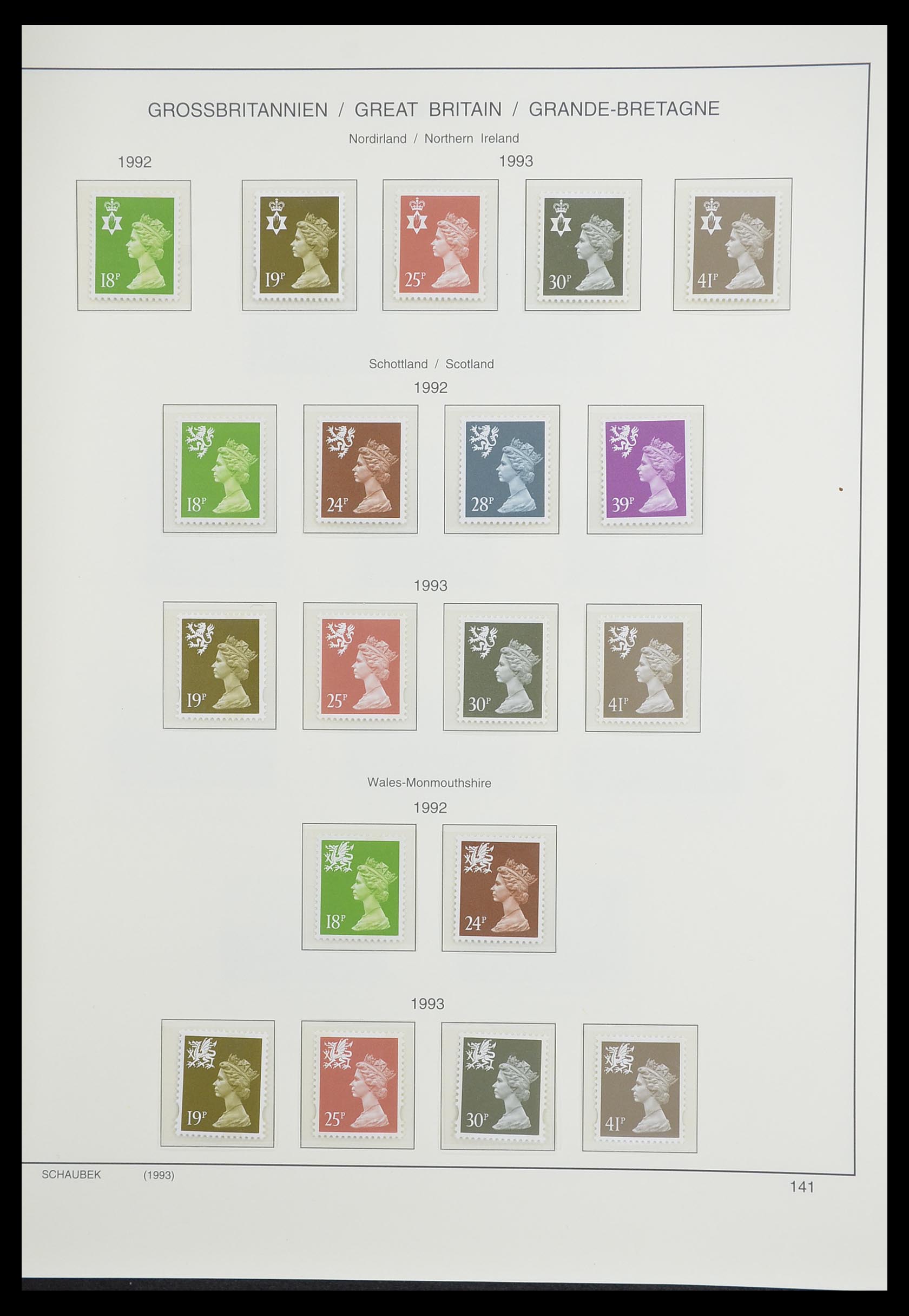 33250 193 - Postzegelverzameling 33250 Engeland 1841-1995.