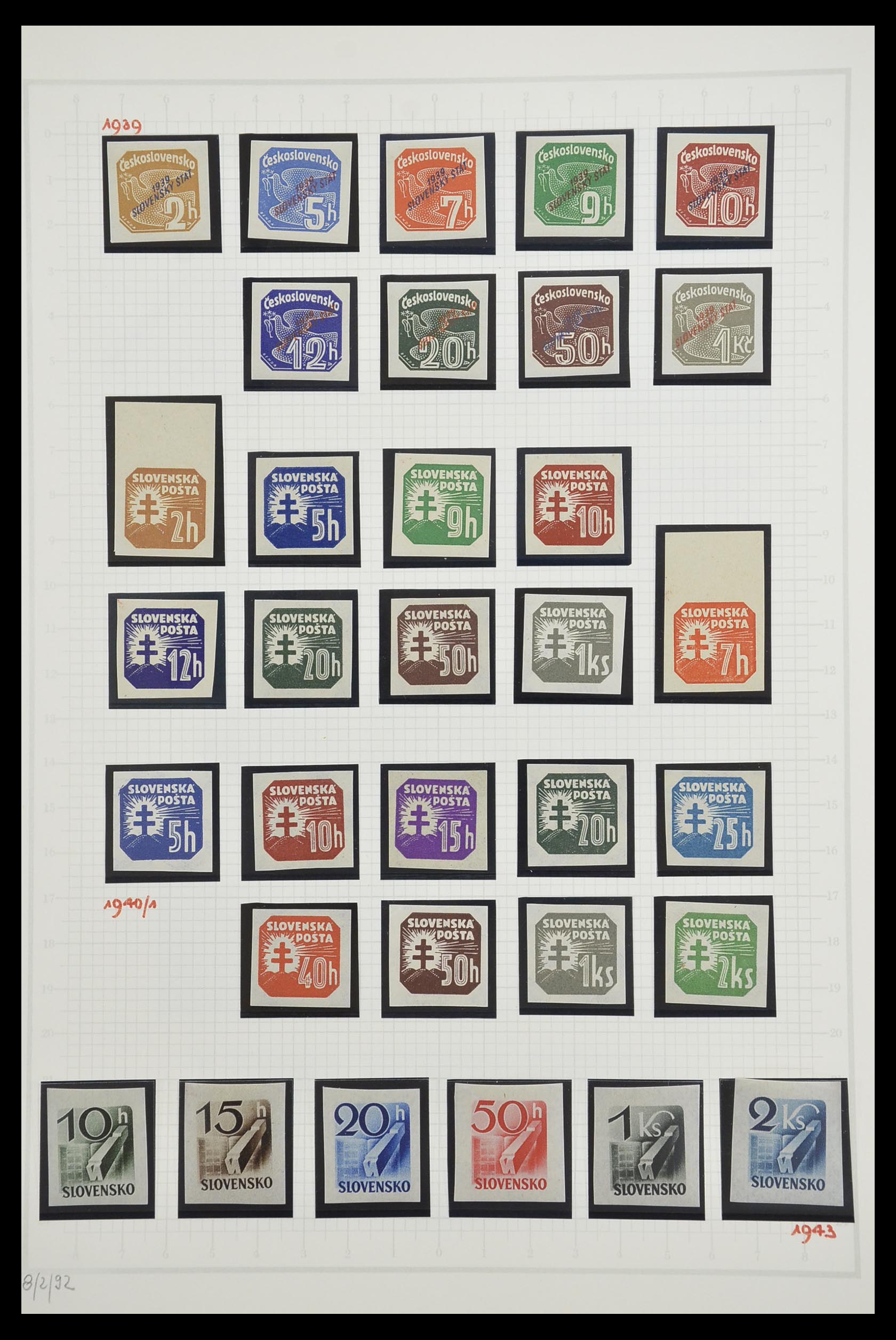 33254 003 - Postzegelverzameling 33254 Slowakije 1939-1945.
