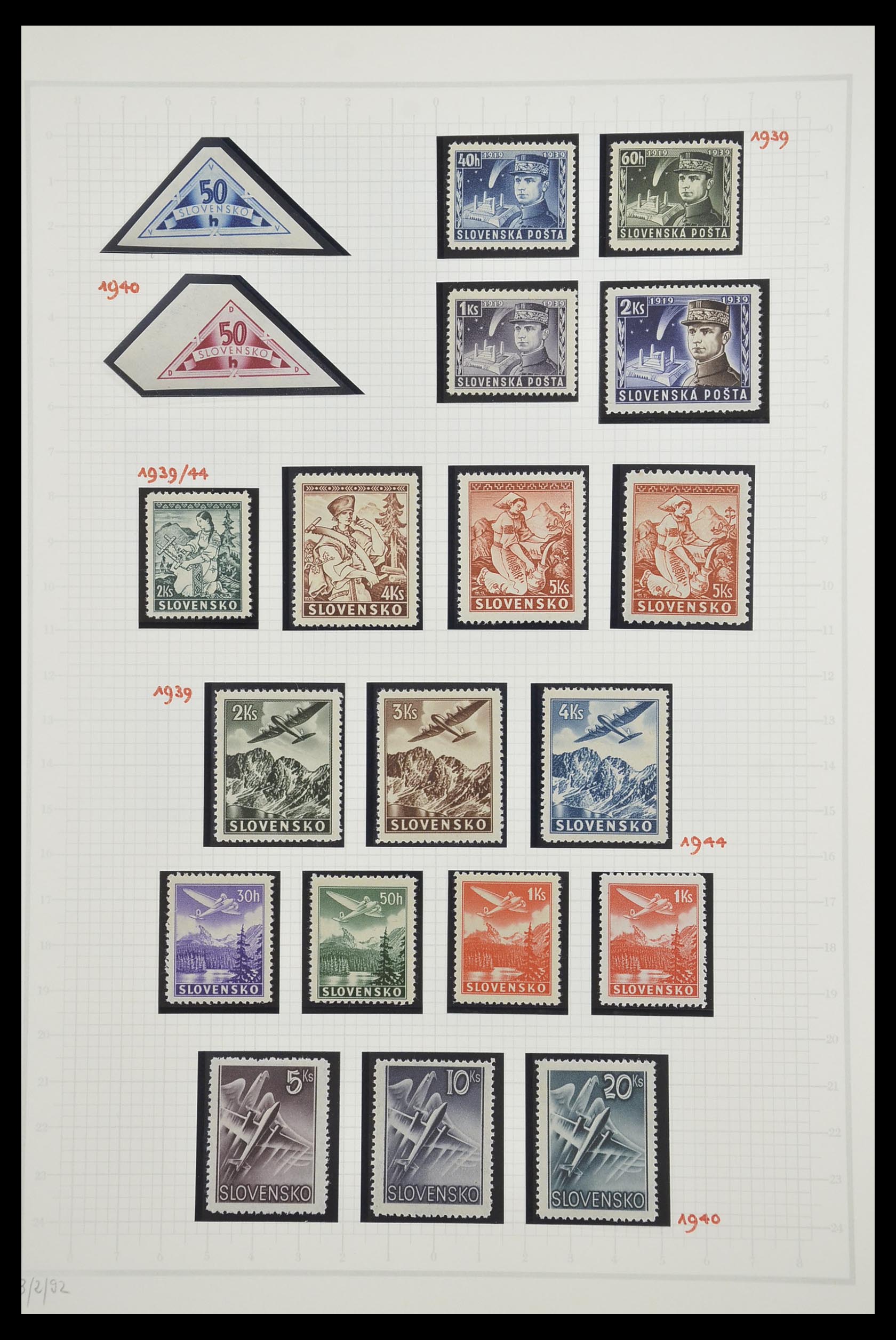 33254 004 - Postzegelverzameling 33254 Slowakije 1939-1945.