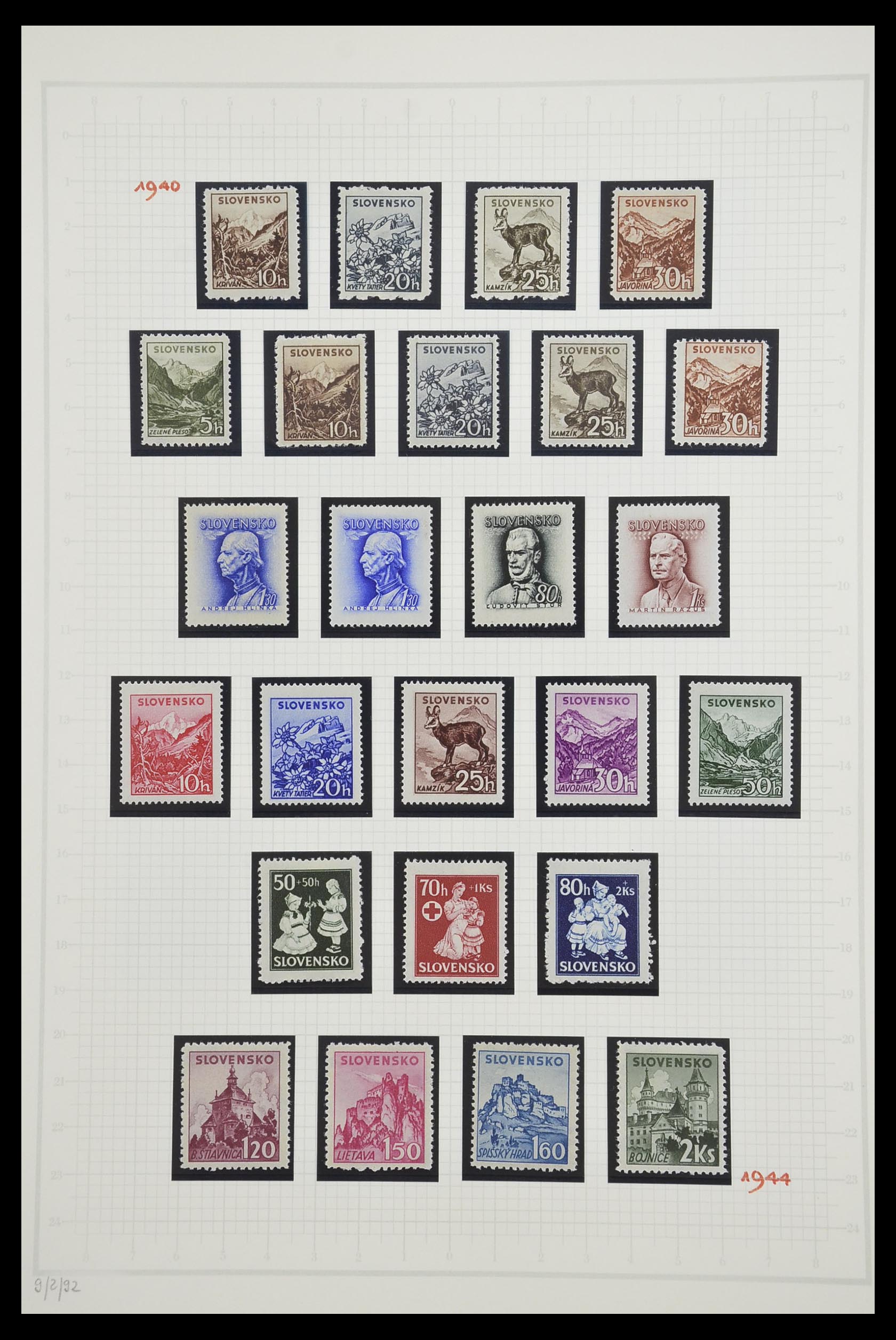 33254 006 - Stamp collection 33254 Slovakia 1939-1945.