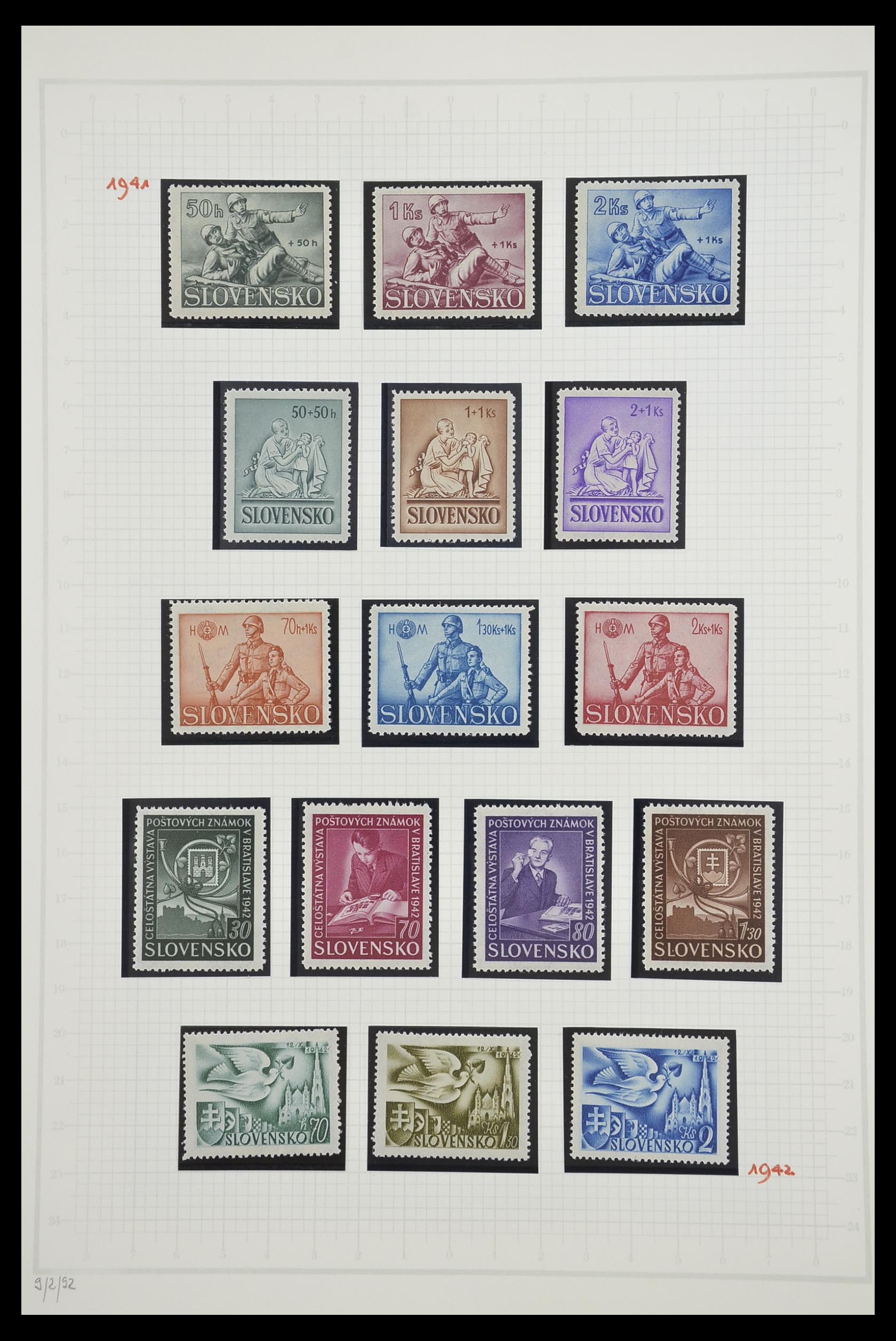 33254 007 - Postzegelverzameling 33254 Slowakije 1939-1945.