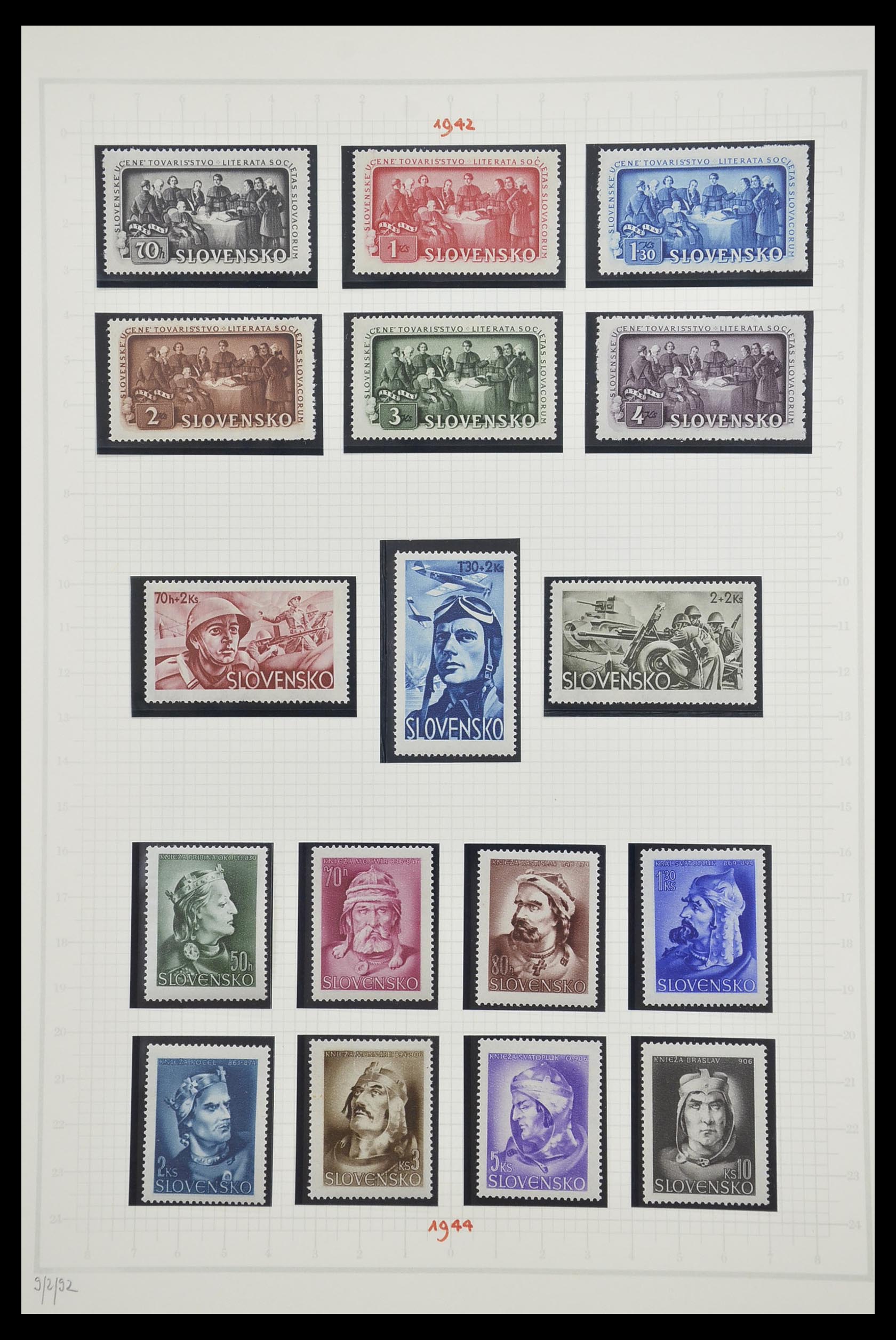 33254 008 - Postzegelverzameling 33254 Slowakije 1939-1945.