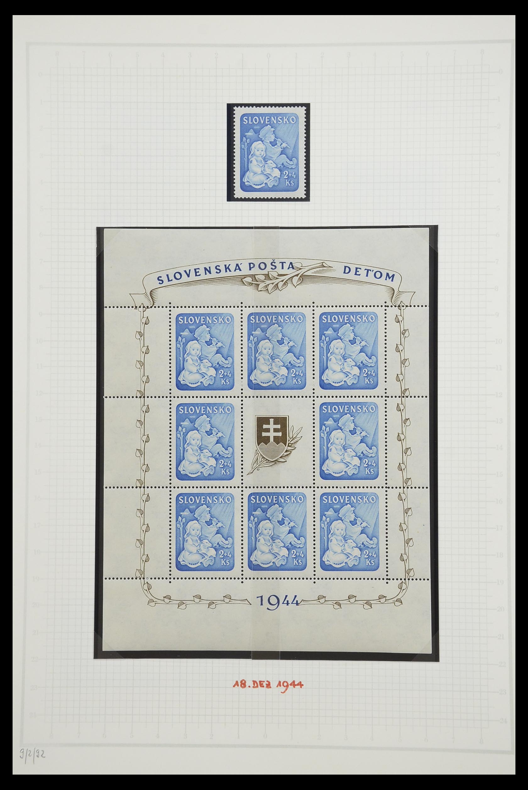 33254 009 - Postzegelverzameling 33254 Slowakije 1939-1945.
