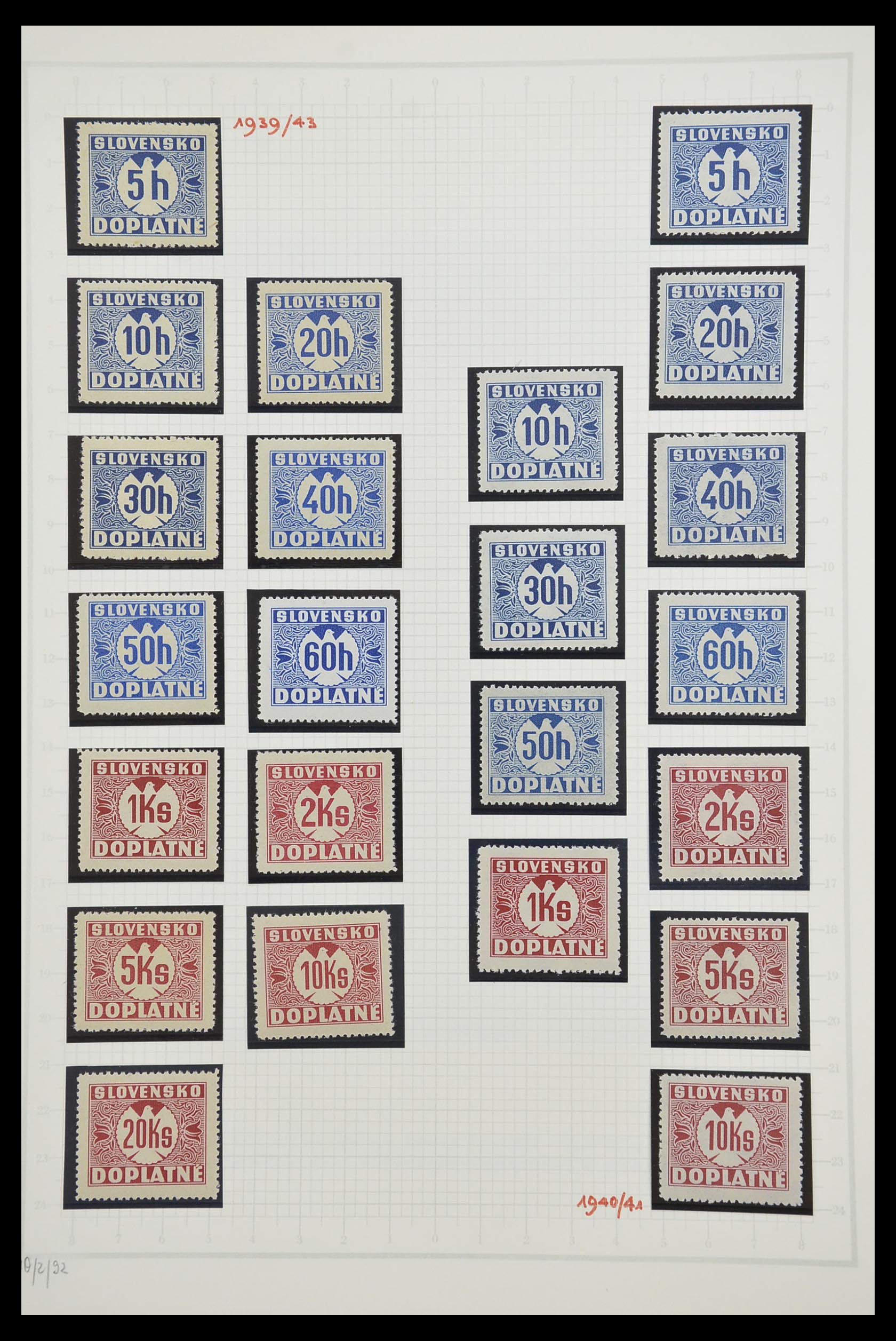 33254 011 - Postzegelverzameling 33254 Slowakije 1939-1945.