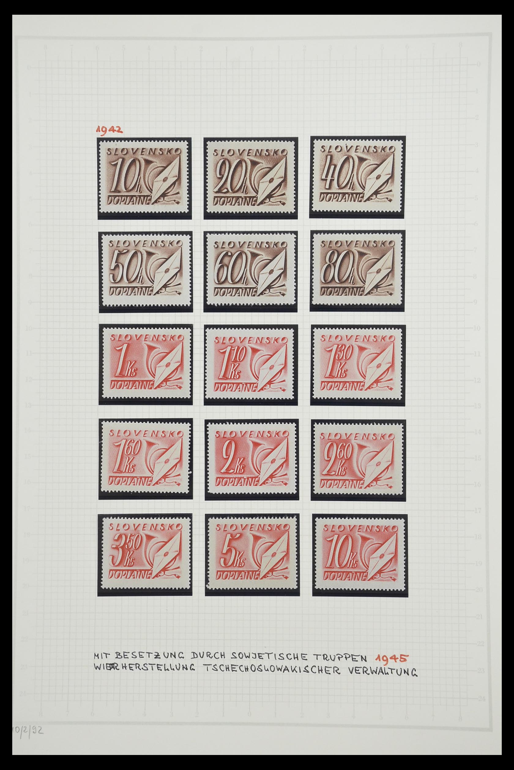 33254 012 - Postzegelverzameling 33254 Slowakije 1939-1945.