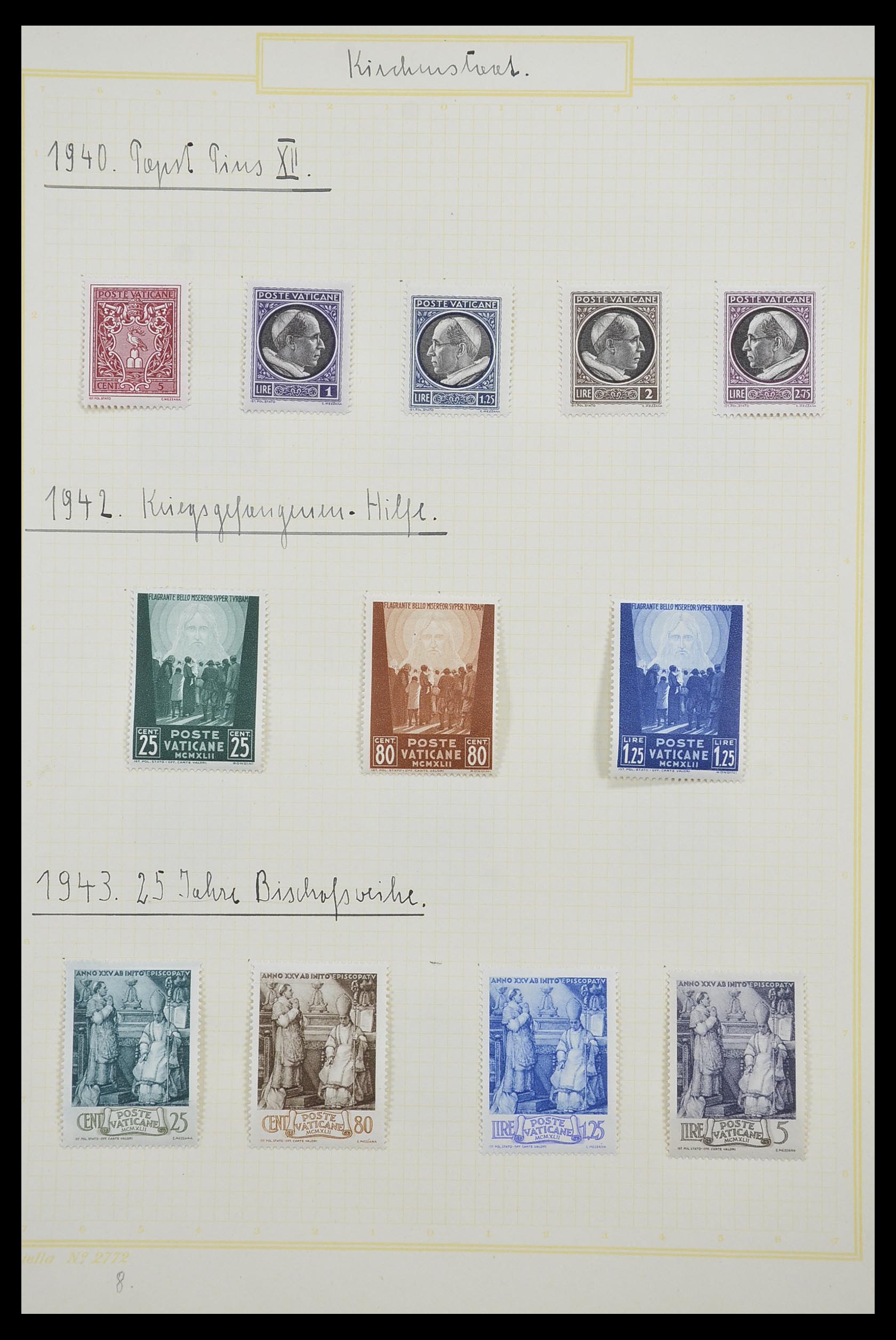 33256 009 - Postzegelverzameling 33256 Vaticaan 1929-1949.