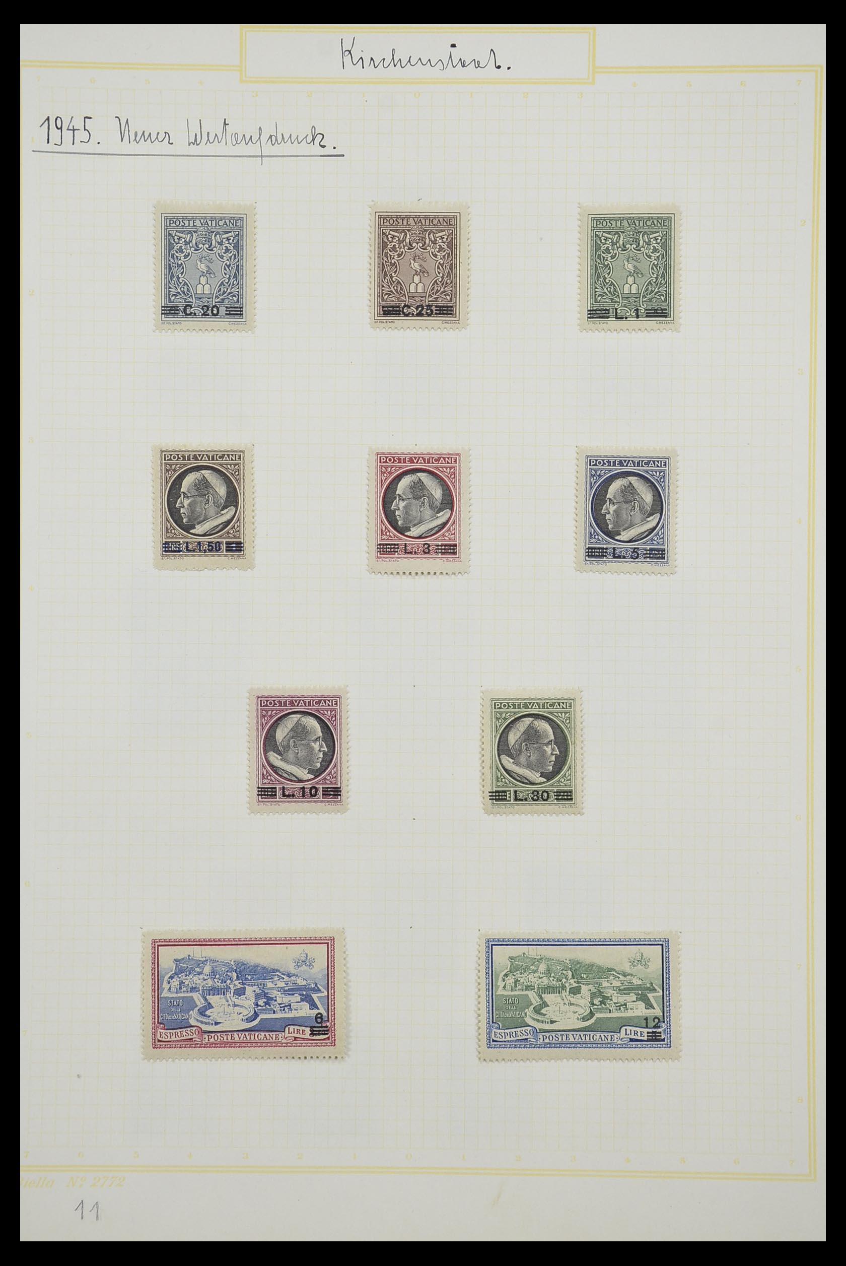 33256 012 - Postzegelverzameling 33256 Vaticaan 1929-1949.