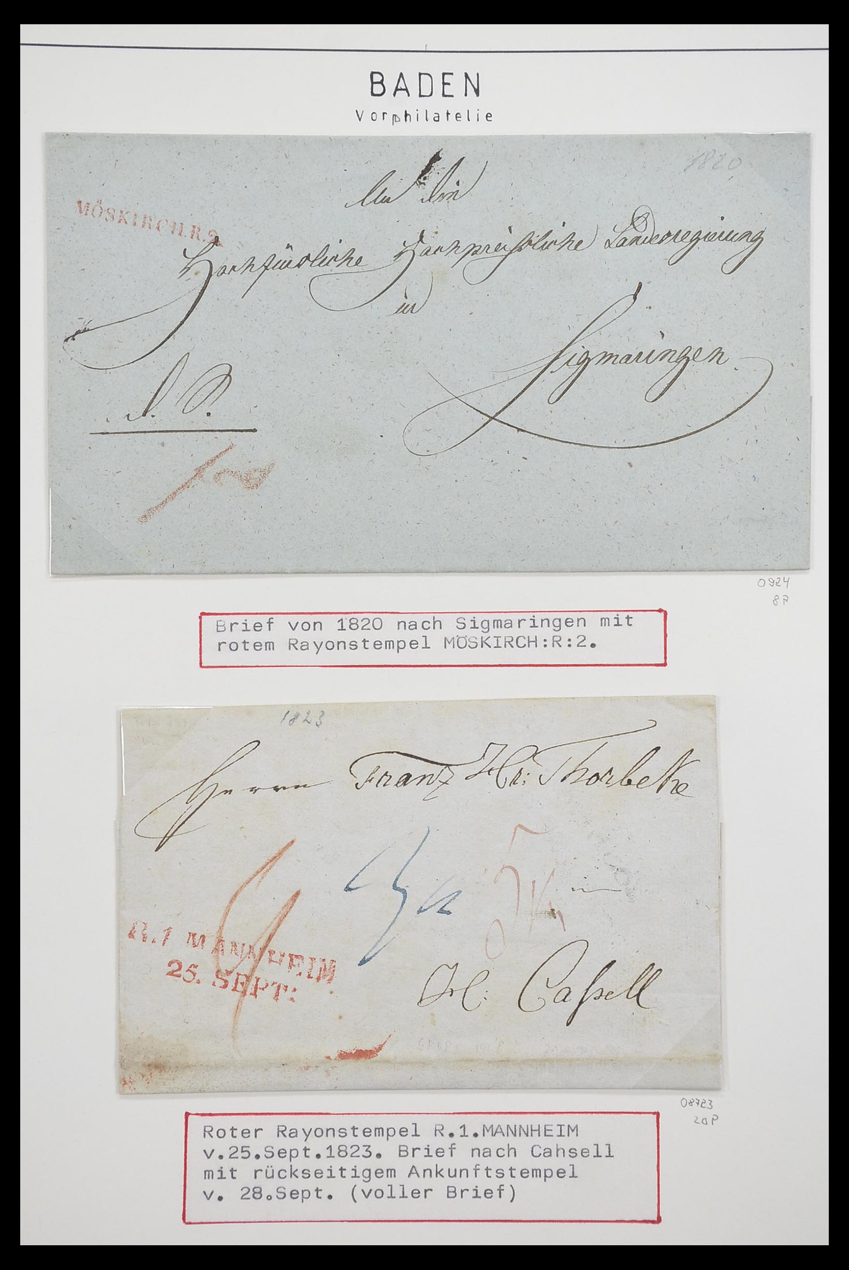 33257 001 - Stamp collection 33257 Baden 1820(!)-1868.