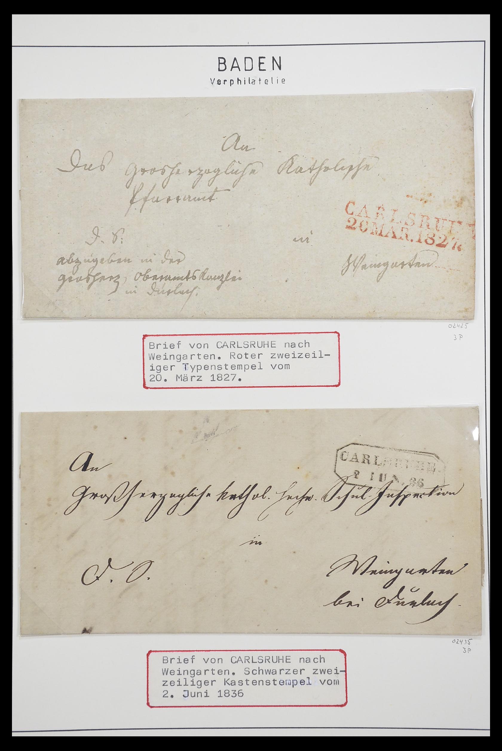 33257 002 - Stamp collection 33257 Baden 1820(!)-1868.