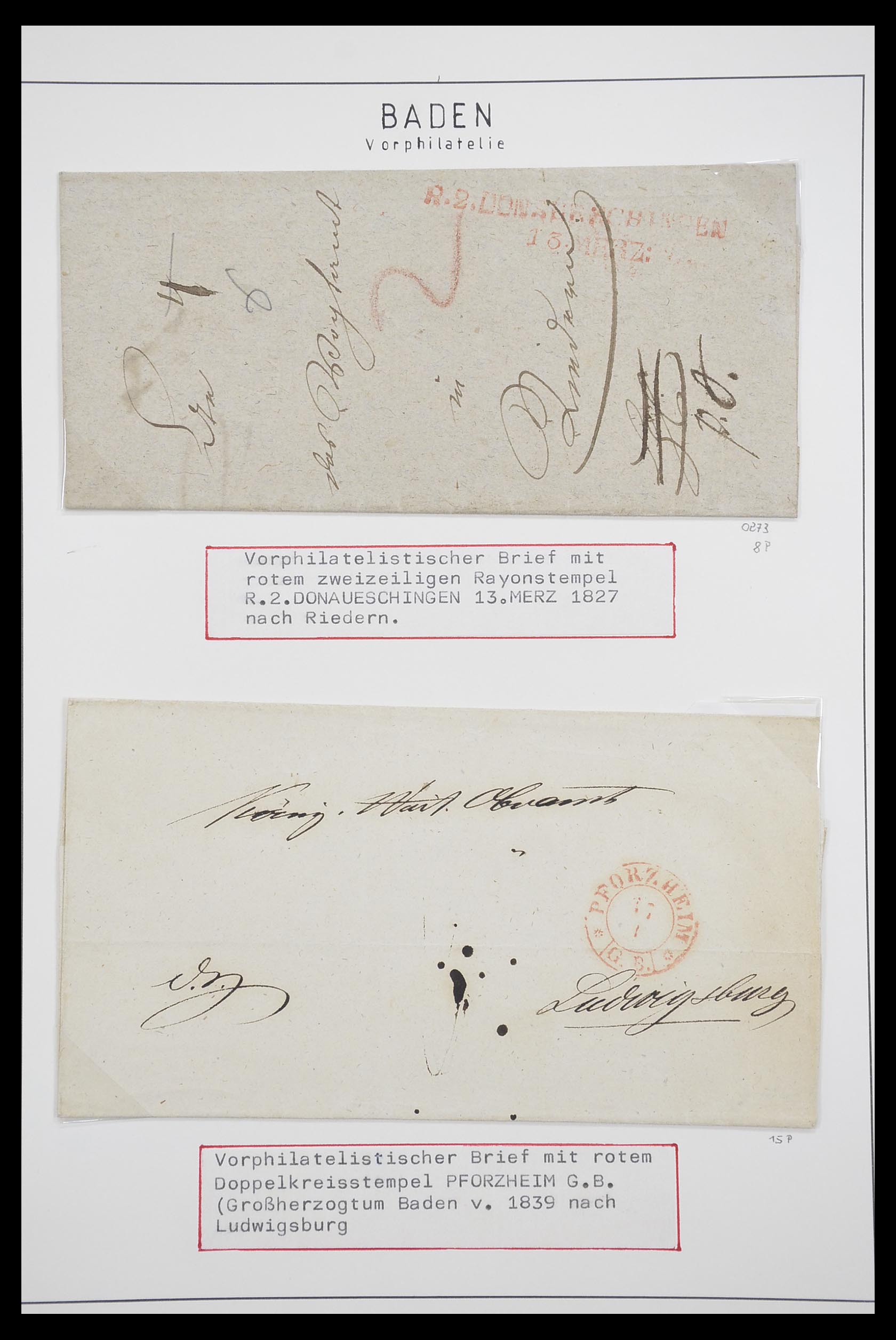 33257 003 - Postzegelverzameling 33257 Baden 1820(!)-1868.