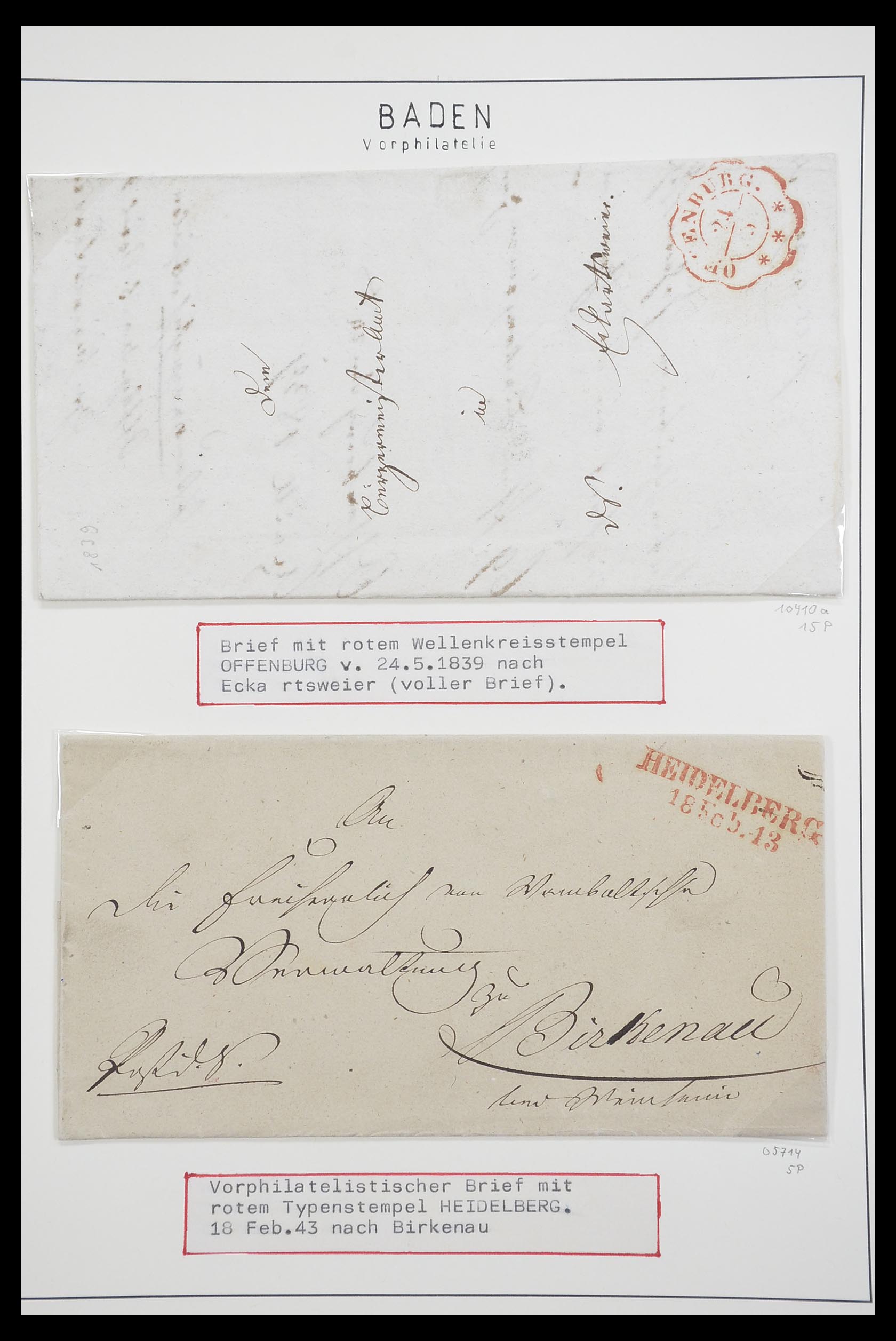 33257 004 - Postzegelverzameling 33257 Baden 1820(!)-1868.
