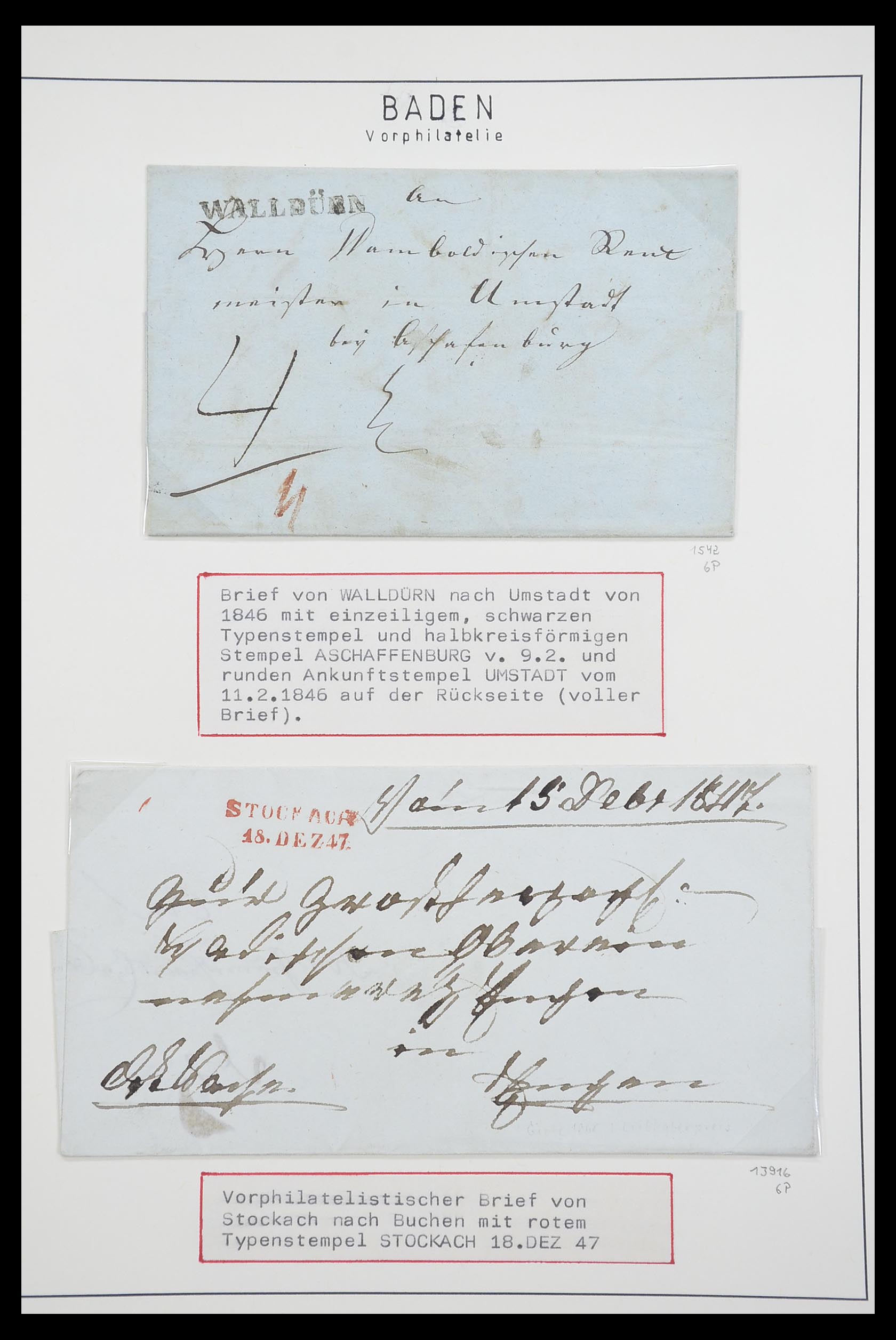 33257 005 - Postzegelverzameling 33257 Baden 1820(!)-1868.