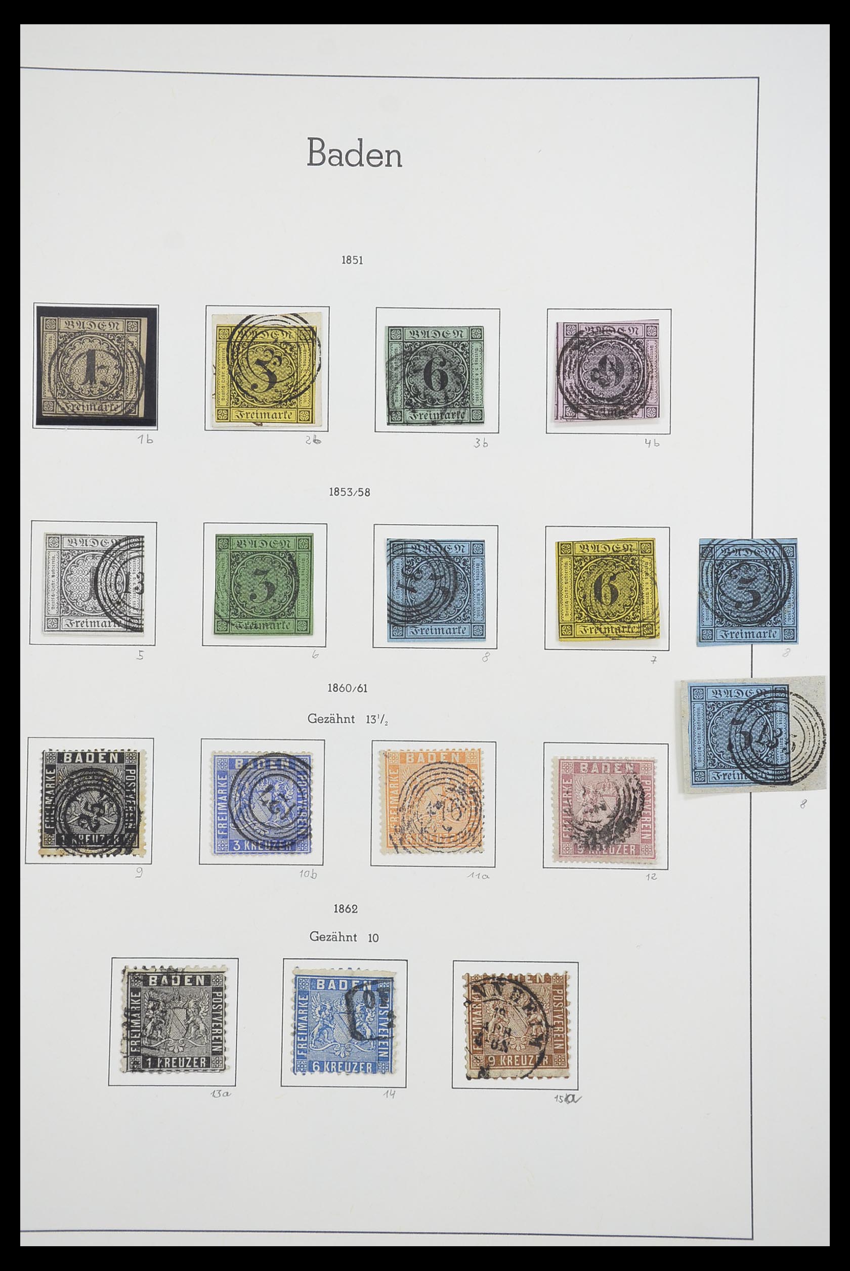 33257 010 - Stamp collection 33257 Baden 1820(!)-1868.