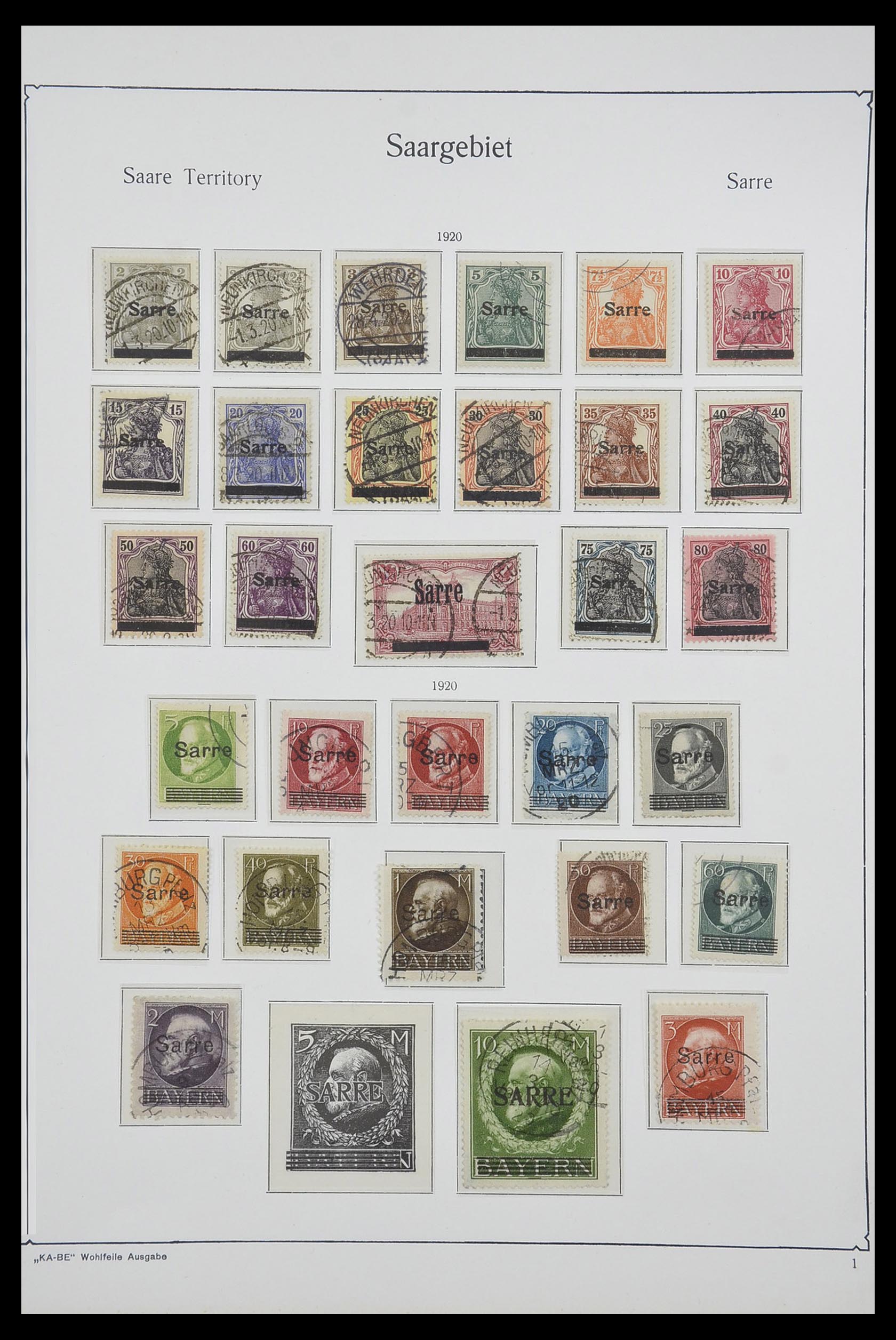 33265 001 - Postzegelverzameling 33265 Saar 1920-1924.