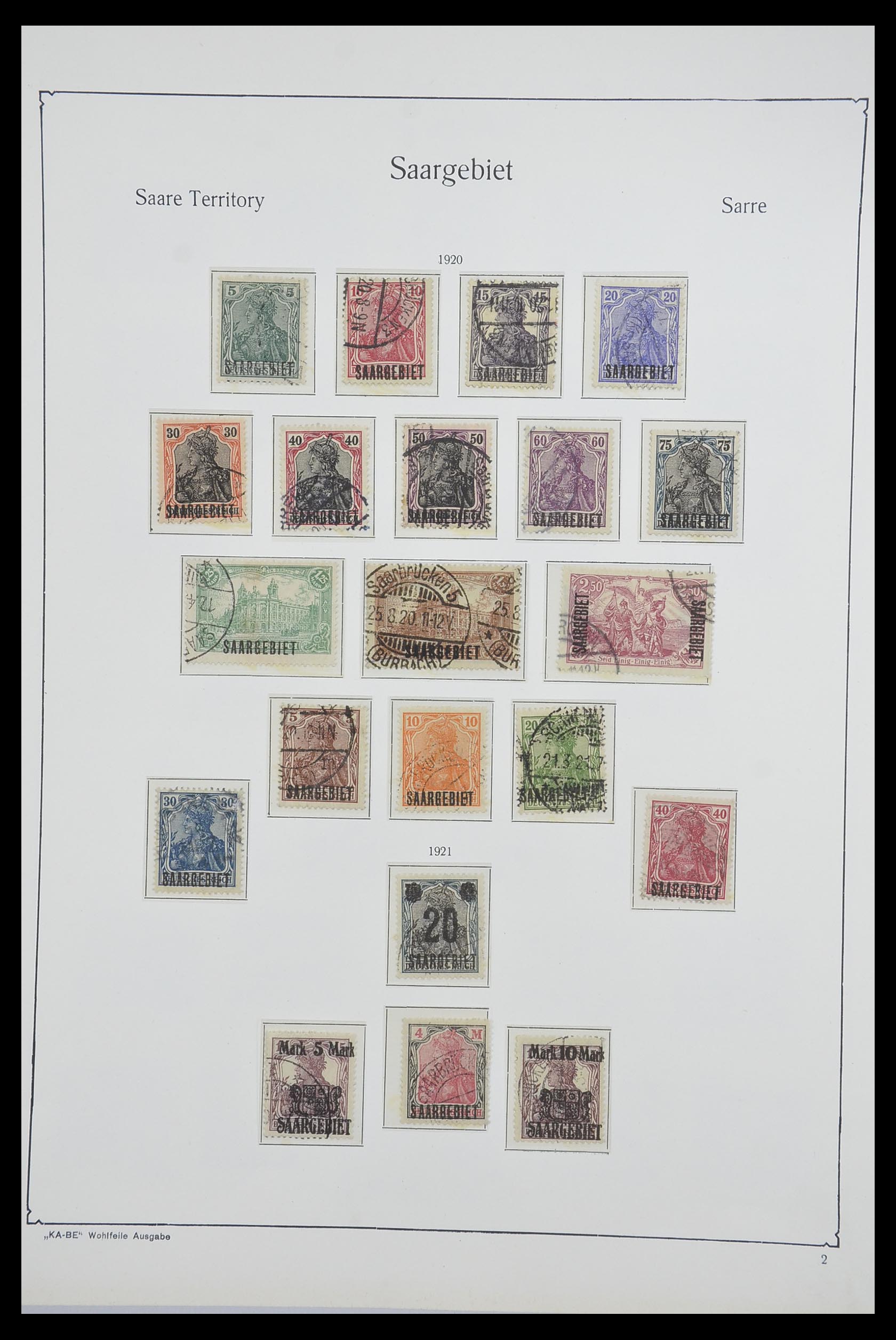33265 002 - Postzegelverzameling 33265 Saar 1920-1924.