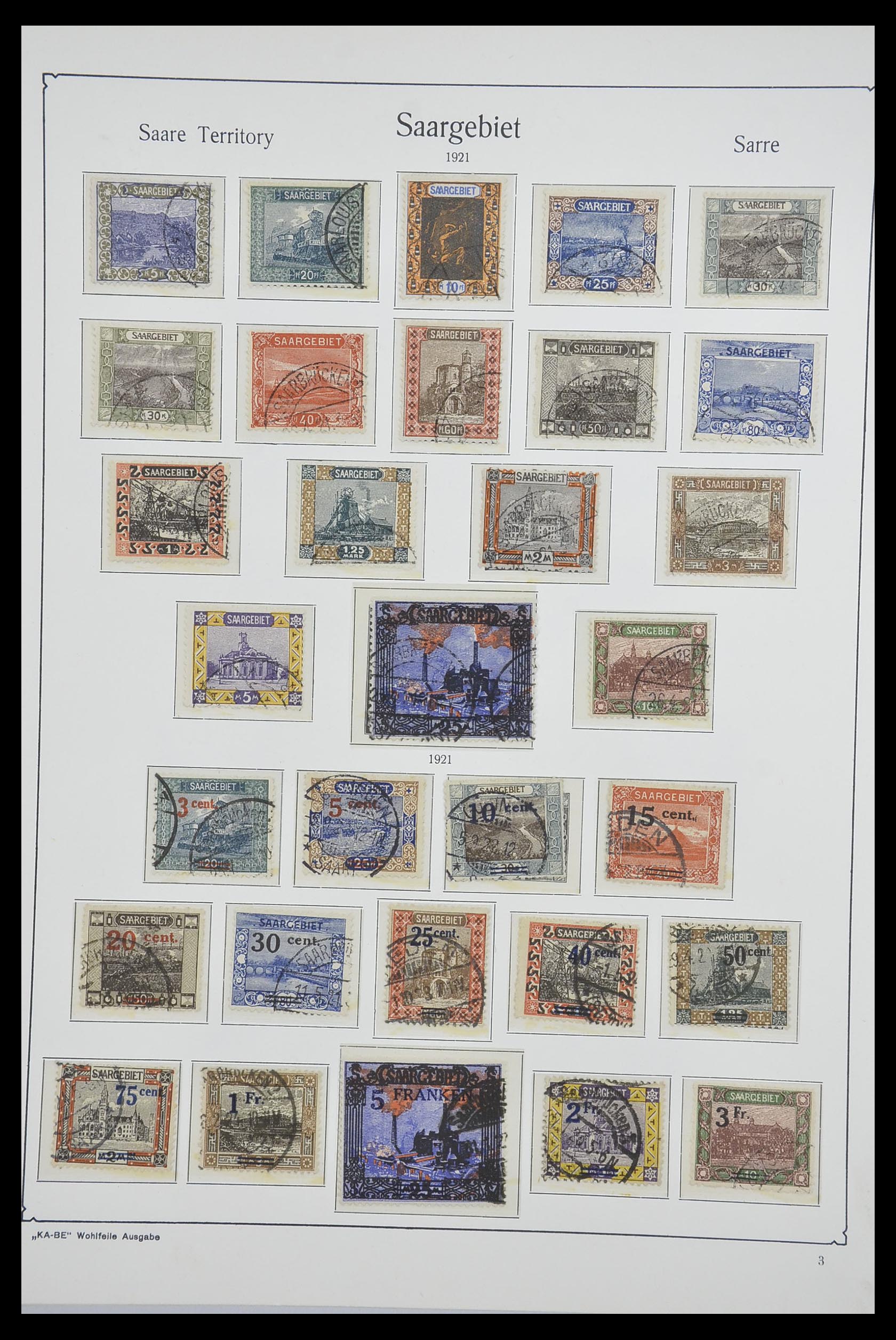 33265 003 - Postzegelverzameling 33265 Saar 1920-1924.