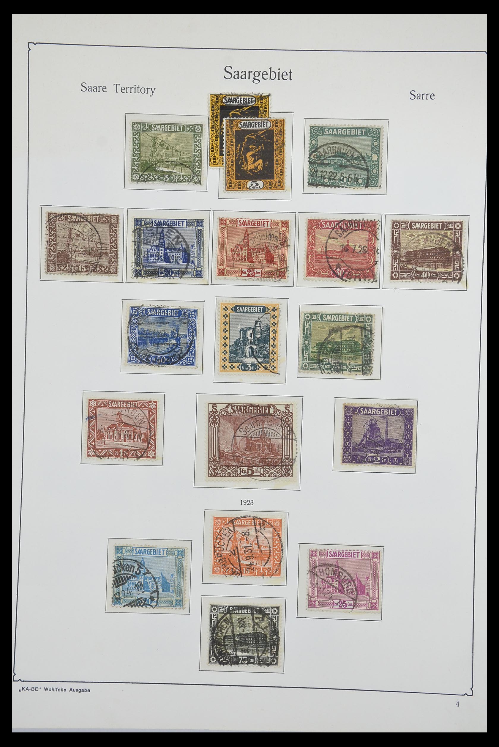 33265 004 - Postzegelverzameling 33265 Saar 1920-1924.