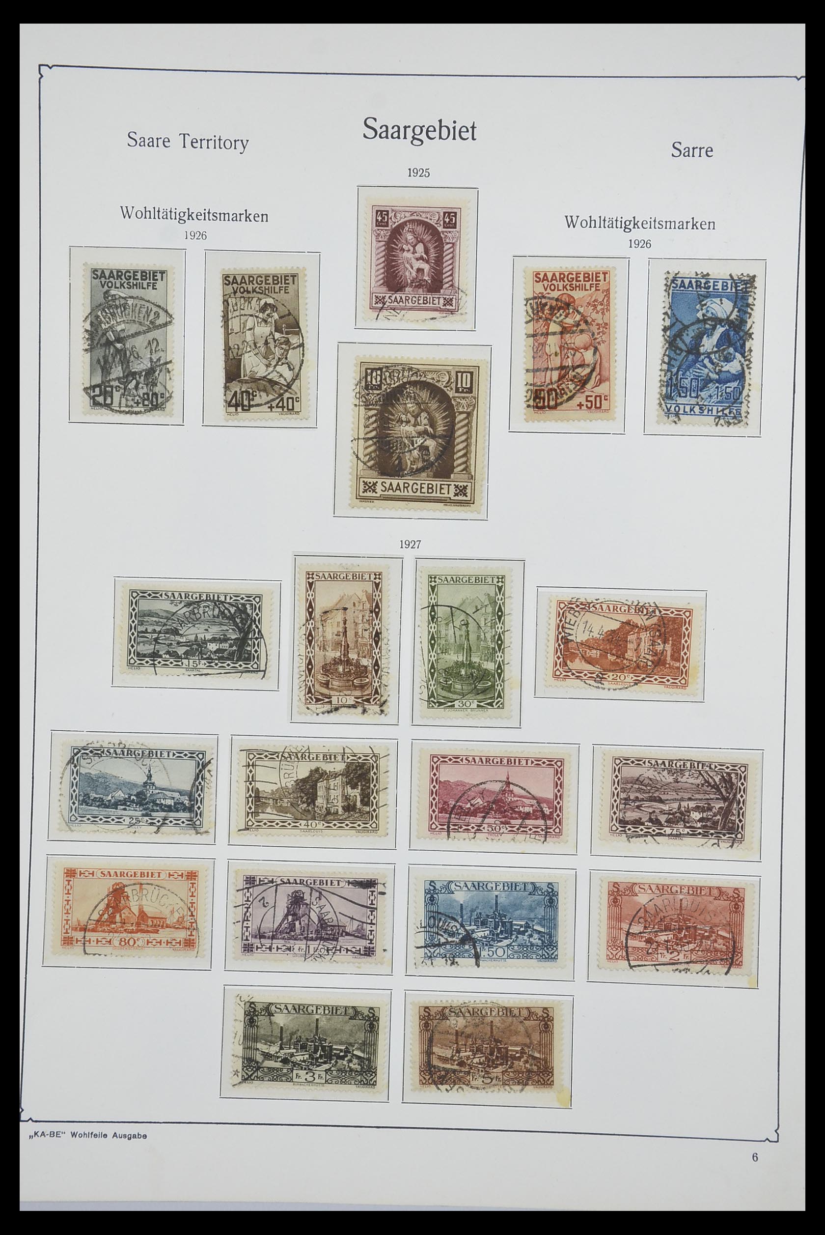 33265 005 - Postzegelverzameling 33265 Saar 1920-1924.