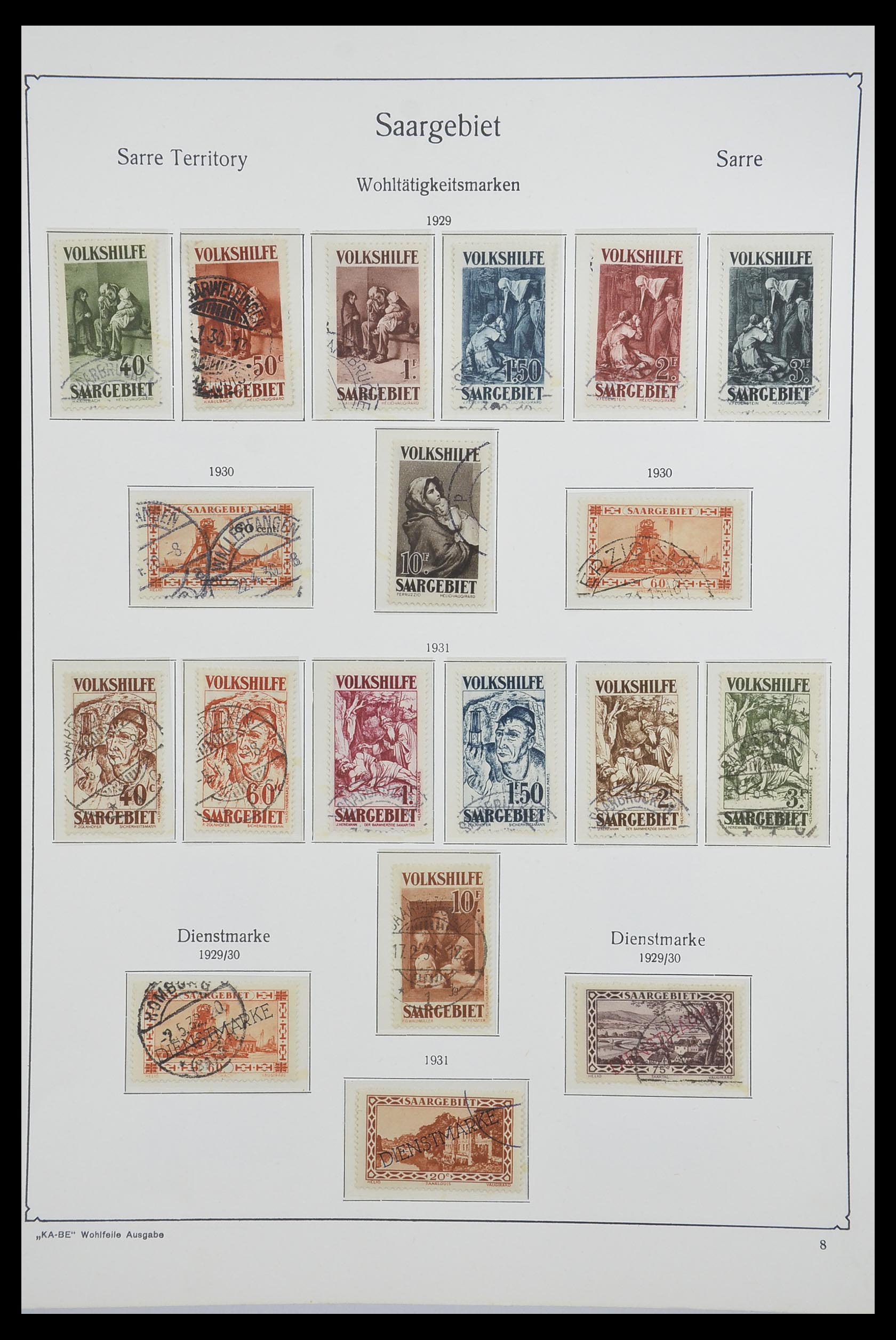 33265 007 - Postzegelverzameling 33265 Saar 1920-1924.