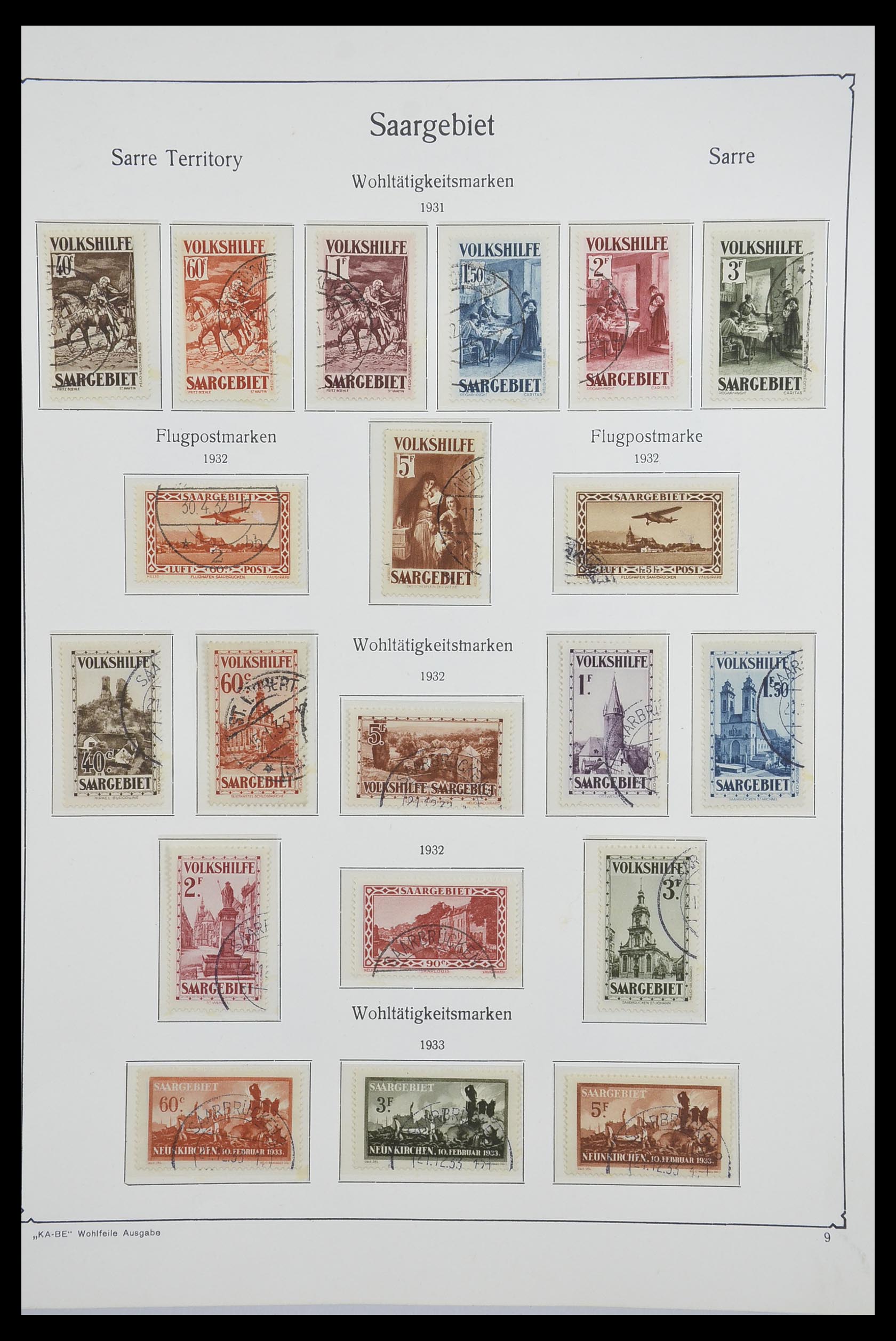 33265 008 - Postzegelverzameling 33265 Saar 1920-1924.