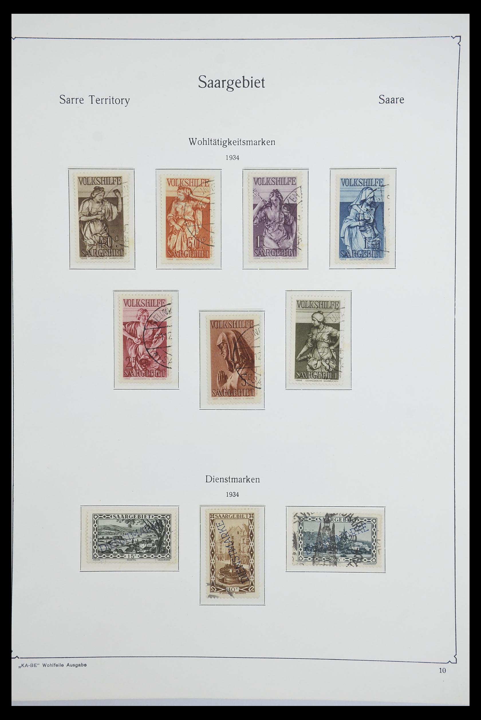 33265 009 - Postzegelverzameling 33265 Saar 1920-1924.