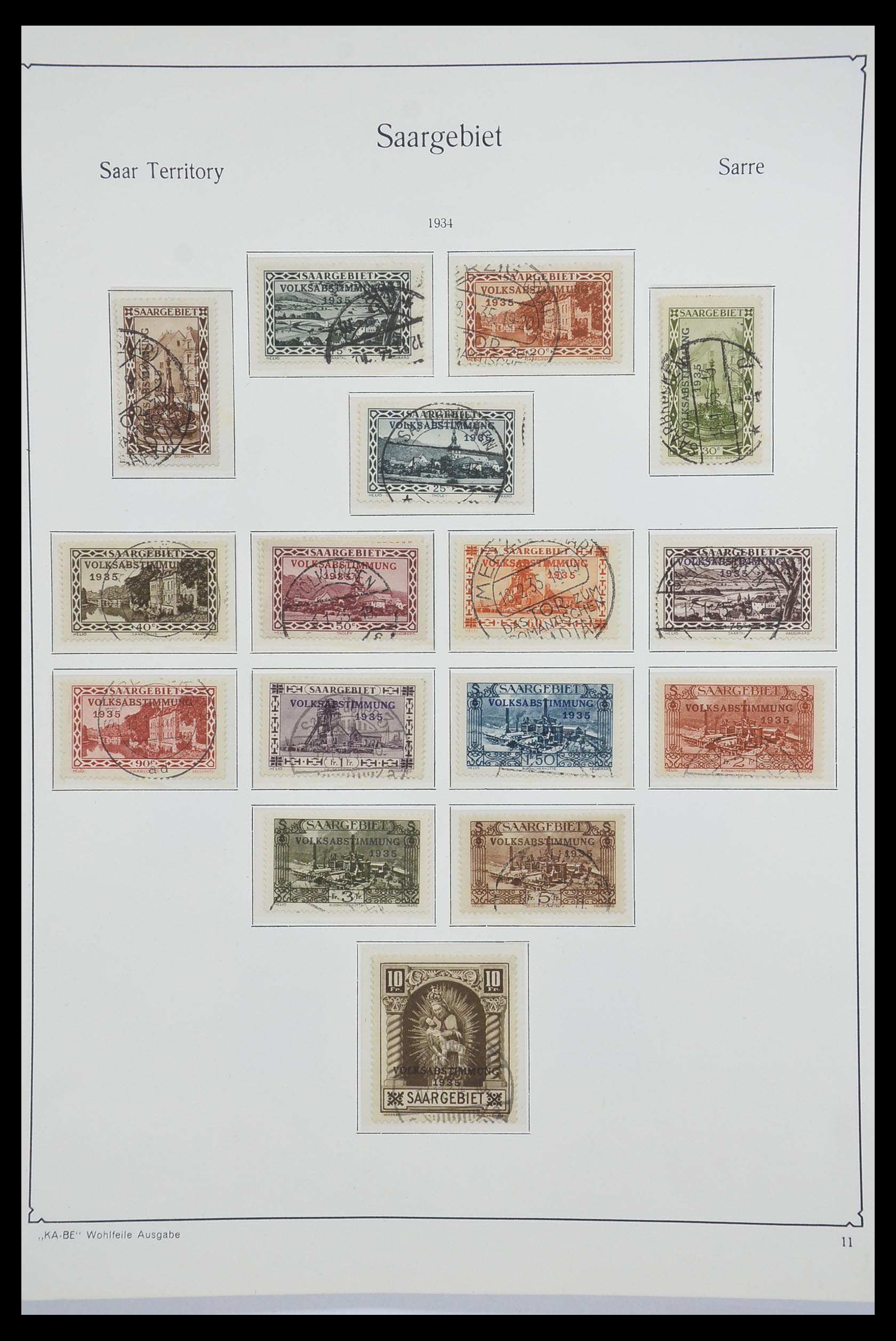 33265 010 - Postzegelverzameling 33265 Saar 1920-1924.