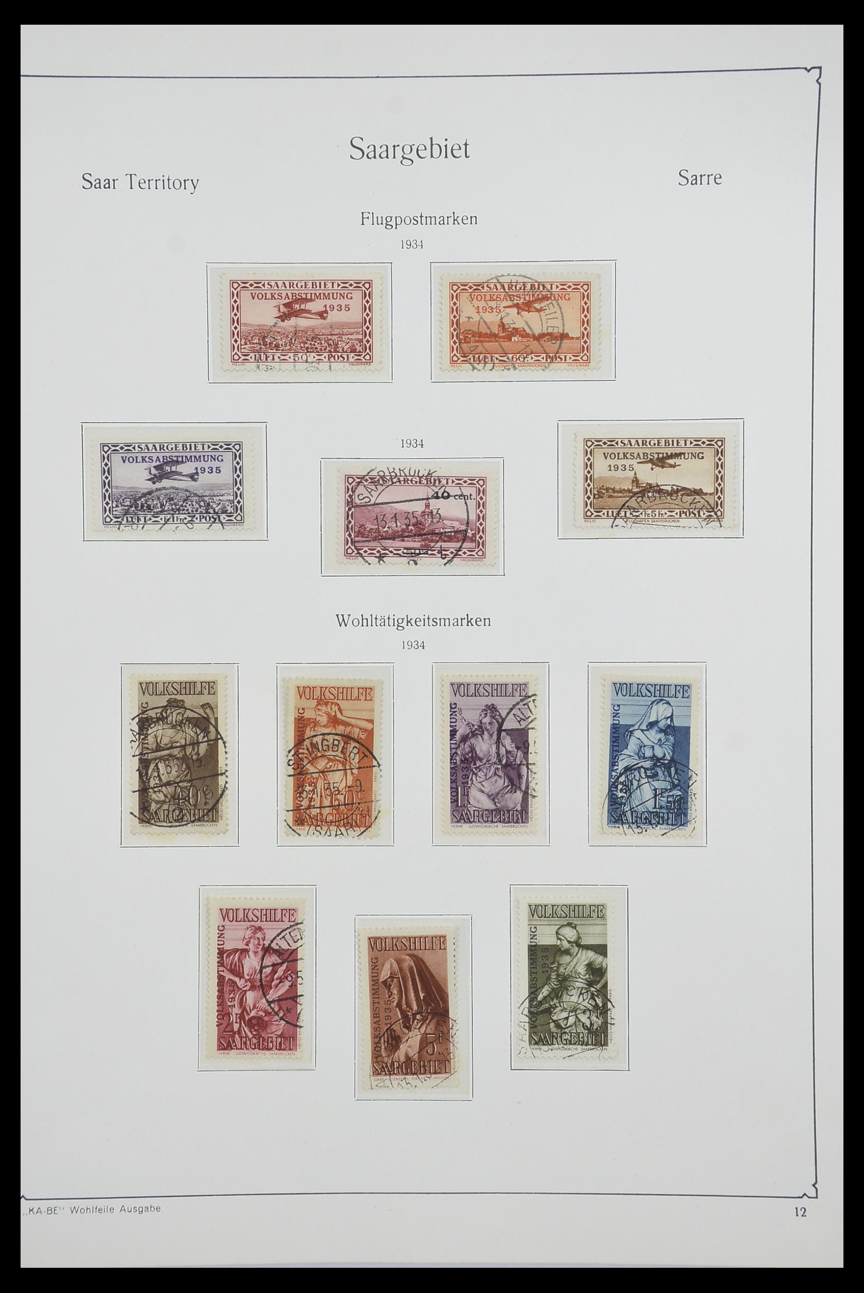 33265 011 - Postzegelverzameling 33265 Saar 1920-1924.
