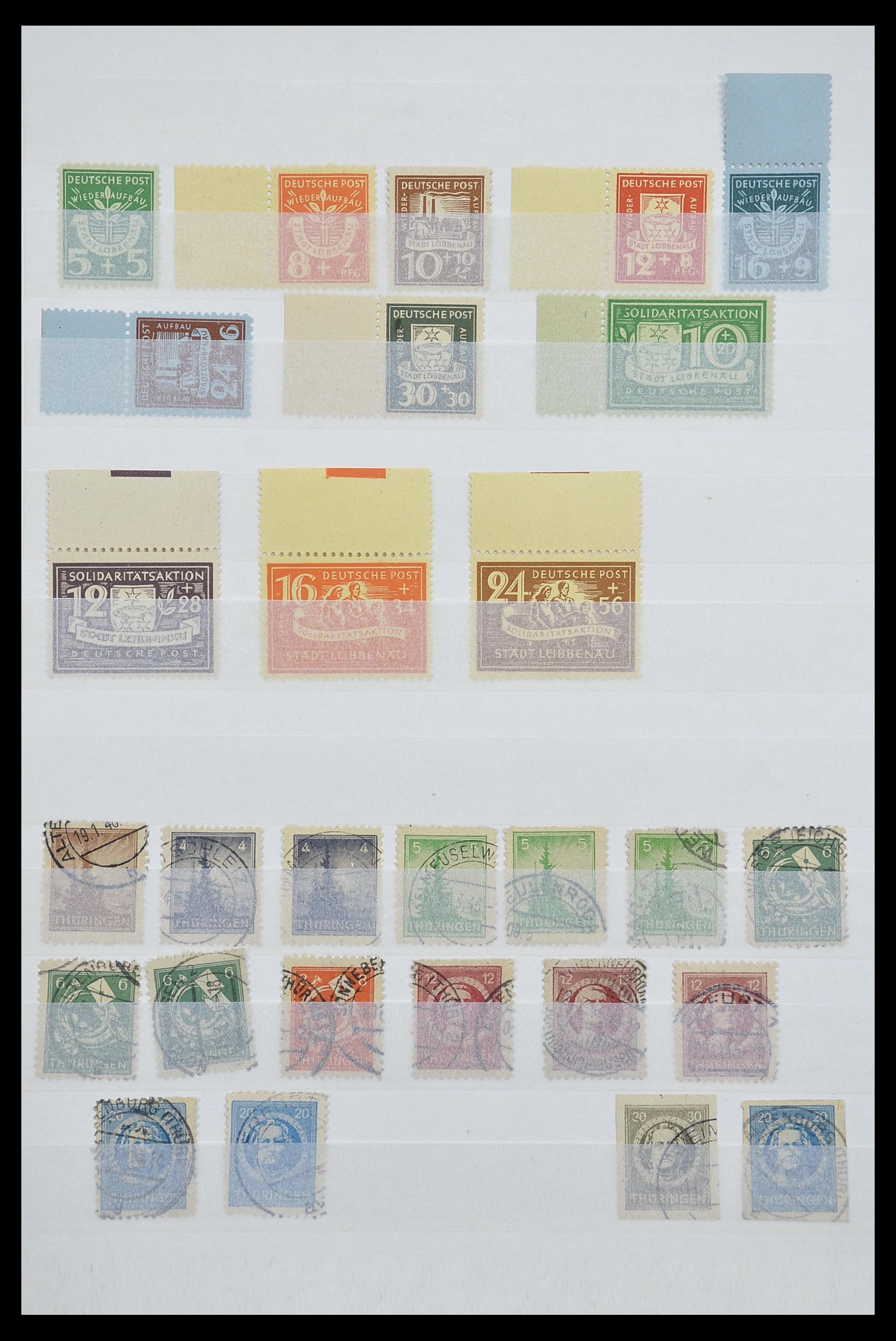 33268 002 - Postzegelverzameling 33268 Duitse lokaalpost en Sovjetzone 1945-1949.