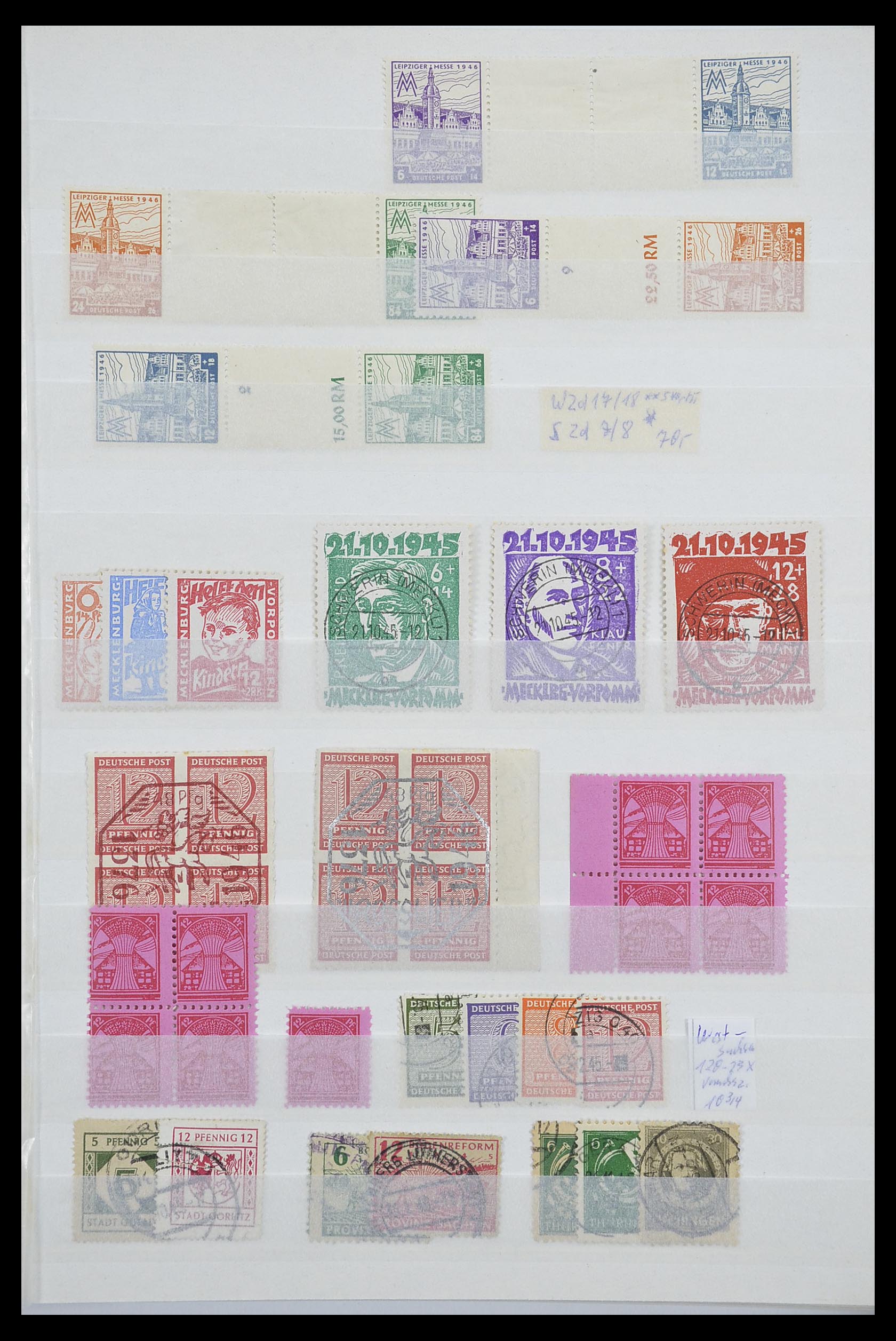 33268 005 - Postzegelverzameling 33268 Duitse lokaalpost en Sovjetzone 1945-1949.