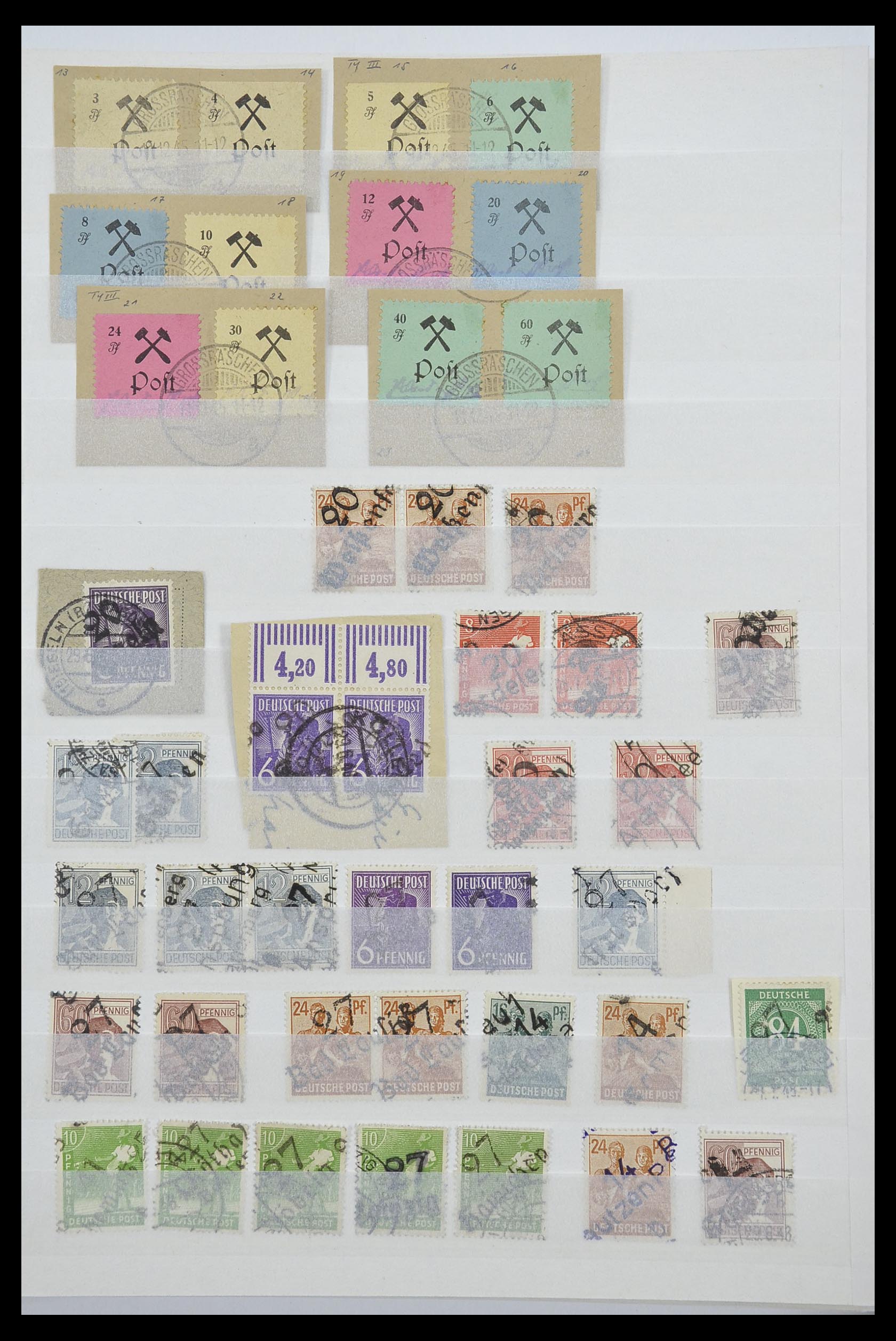 33268 007 - Postzegelverzameling 33268 Duitse lokaalpost en Sovjetzone 1945-1949.