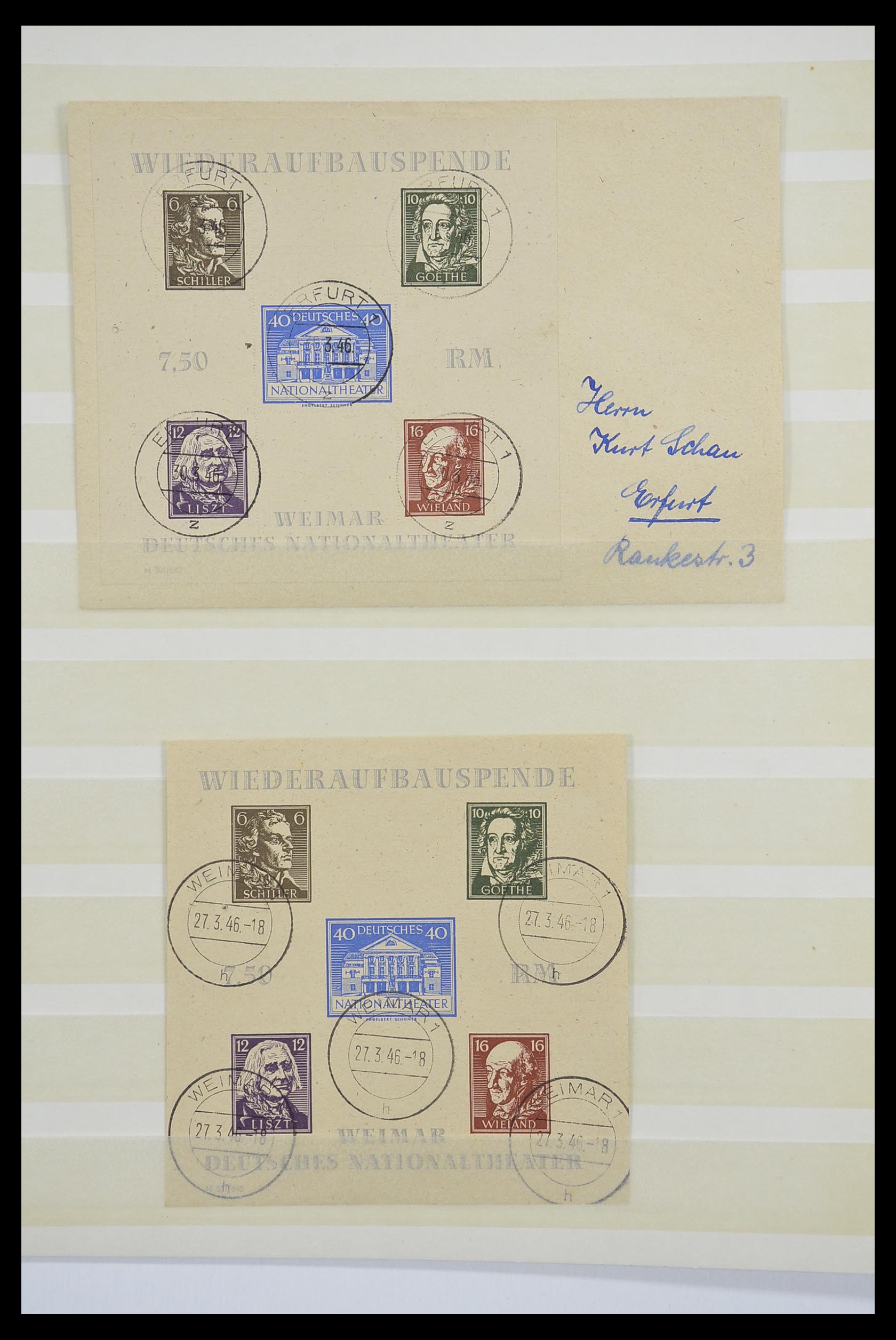 33268 013 - Postzegelverzameling 33268 Duitse lokaalpost en Sovjetzone 1945-1949.