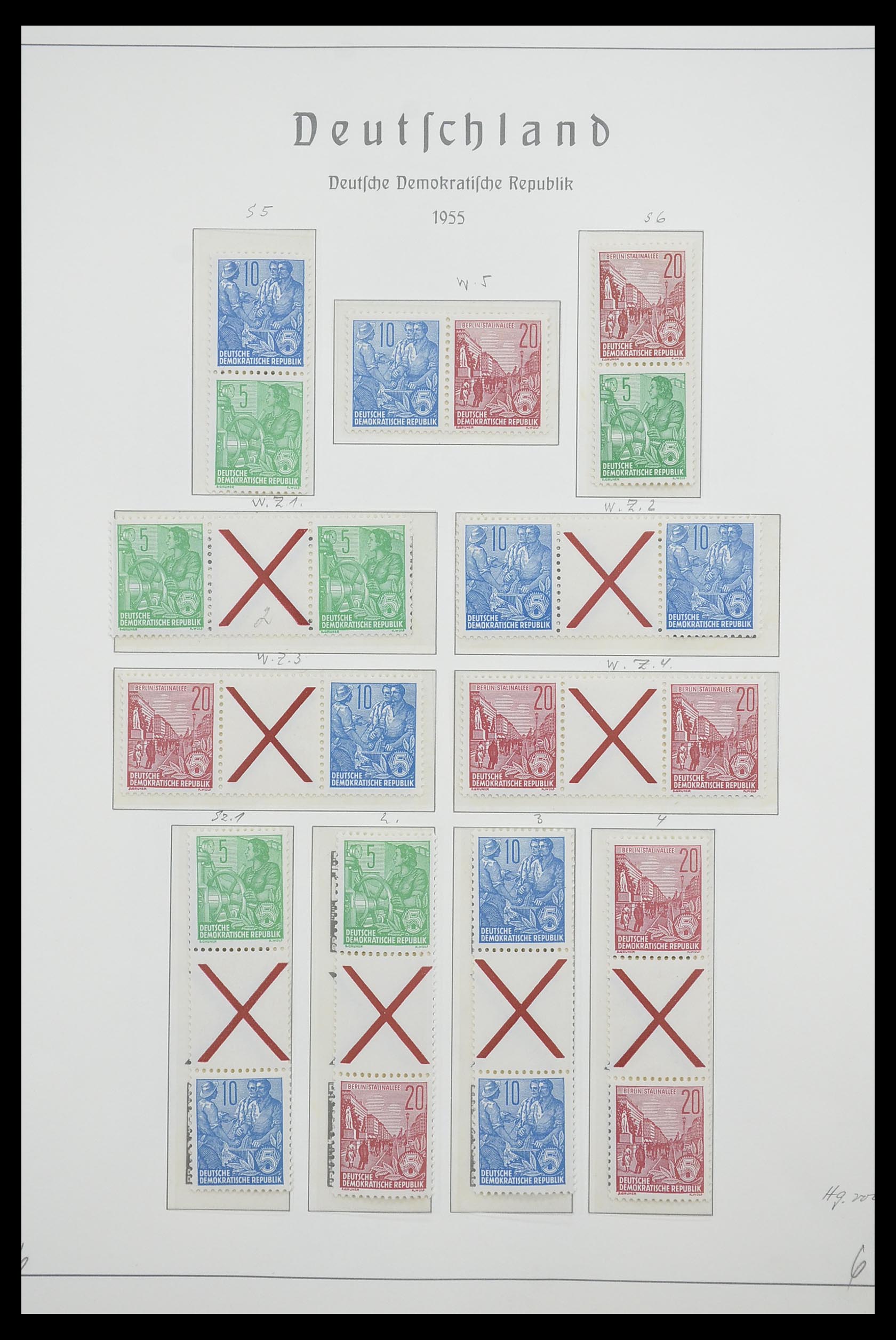 33271 001 - Stamp collection 33271 DDR combinations 1955-1990.